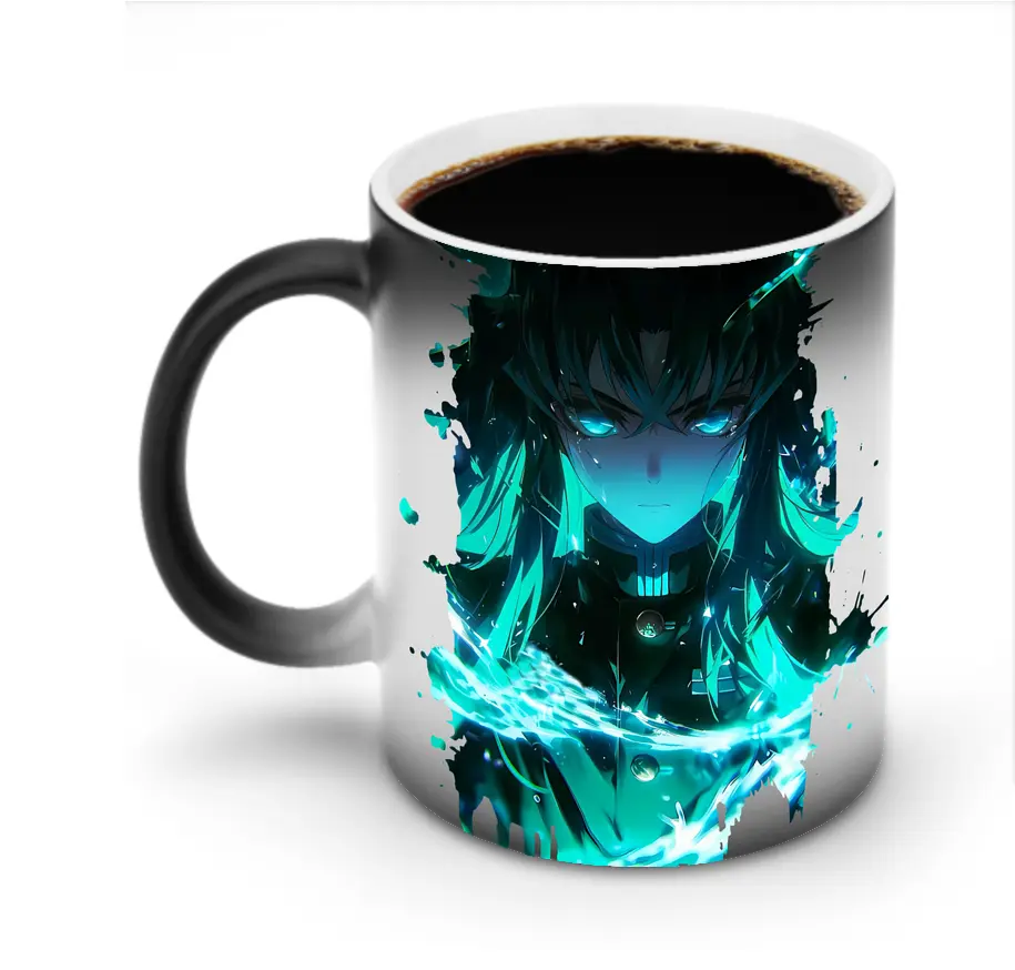 鬼滅の刃 グッズ,時透 無一郎 - 変色マグカップ ・ セラミック ・ 熱転写プリント ・ 耐久性 高品質 ・ ギフト・自宅用 コーヒー お茶