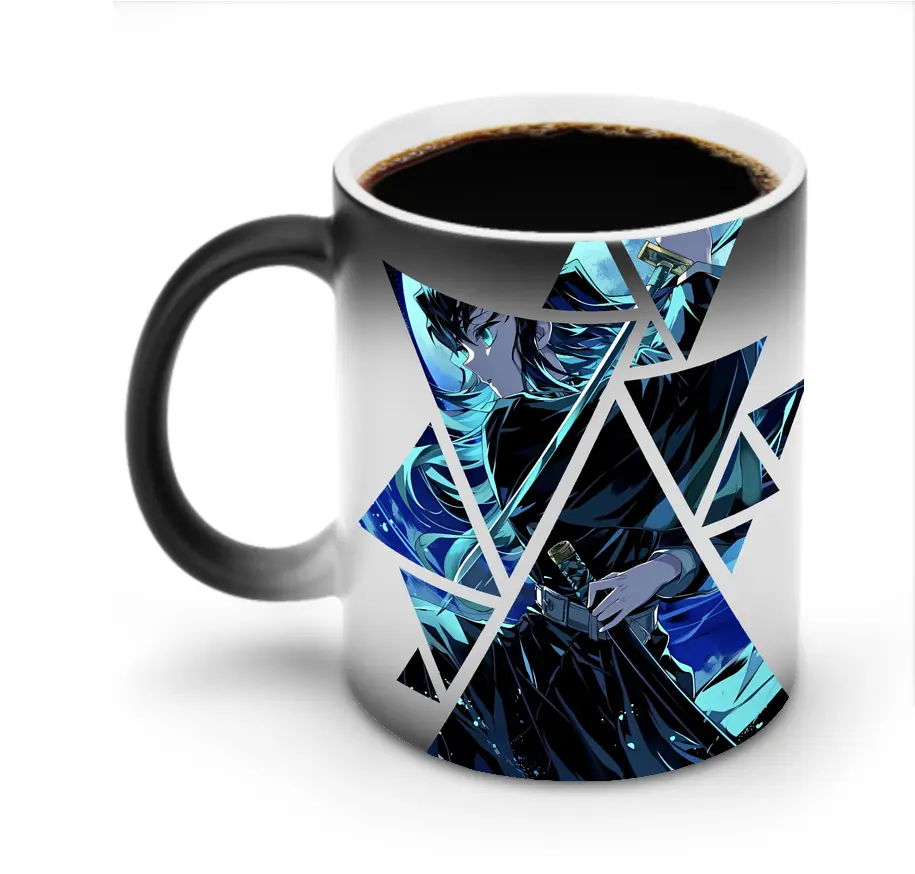 鬼滅の刃 グッズ,時透 無一郎 - 変色マグカップ ・ セラミック ・ 熱転写プリント ・ 耐久性 高品質 ・ ギフト・自宅用 コーヒー お茶