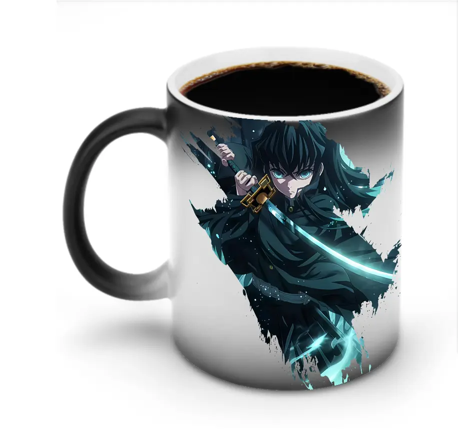 鬼滅の刃 グッズ,時透 無一郎 - 変色マグカップ ・ セラミック ・ 熱転写プリント ・ 耐久性 高品質 ・ ギフト・自宅用 コーヒー お茶