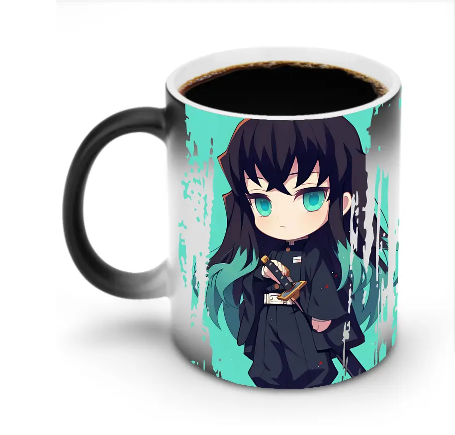 鬼滅の刃 グッズ,時透 無一郎 - 変色マグカップ ・ セラミック ・ 熱転写プリント ・ 耐久性 高品質 ・ ギフト・自宅用 コーヒー お茶