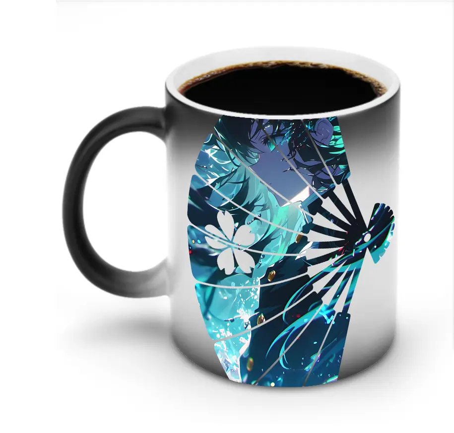 鬼滅の刃 グッズ,時透 無一郎 - 変色マグカップ ・ セラミック ・ 熱転写プリント ・ 耐久性 高品質 ・ ギフト・自宅用 コーヒー お茶