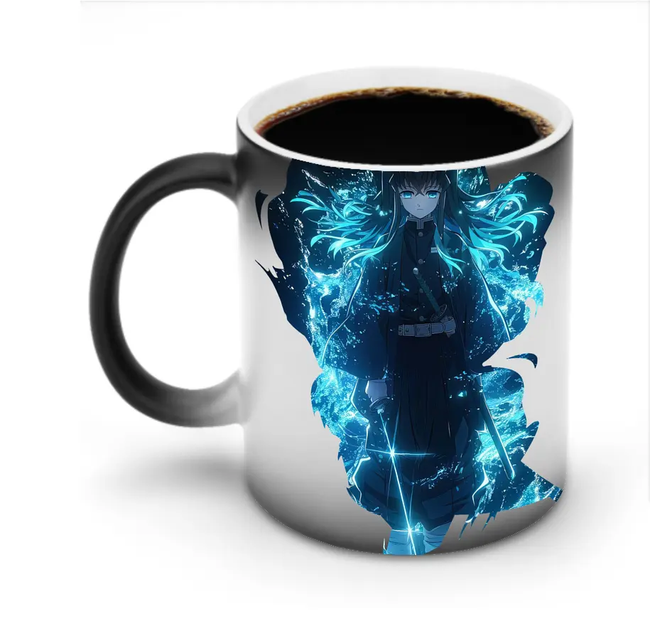 鬼滅の刃 グッズ,時透 無一郎 - 変色マグカップ ・ セラミック ・ 熱転写プリント ・ 耐久性 高品質 ・ ギフト・自宅用 コーヒー お茶