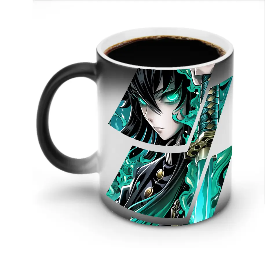 鬼滅の刃 グッズ,時透 無一郎 - 変色マグカップ ・ セラミック ・ 熱転写プリント ・ 耐久性 高品質 ・ ギフト・自宅用 コーヒー お茶