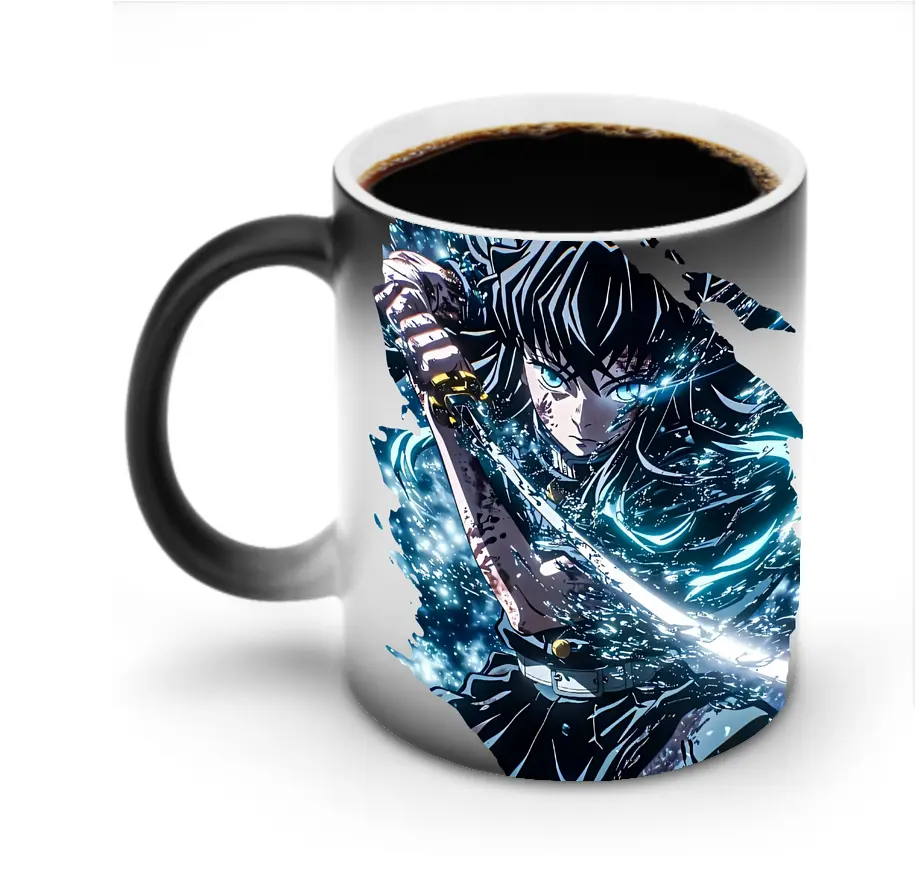 鬼滅の刃 グッズ,時透 無一郎 - 変色マグカップ ・ セラミック ・ 熱転写プリント ・ 耐久性 高品質 ・ ギフト・自宅用 コーヒー お茶