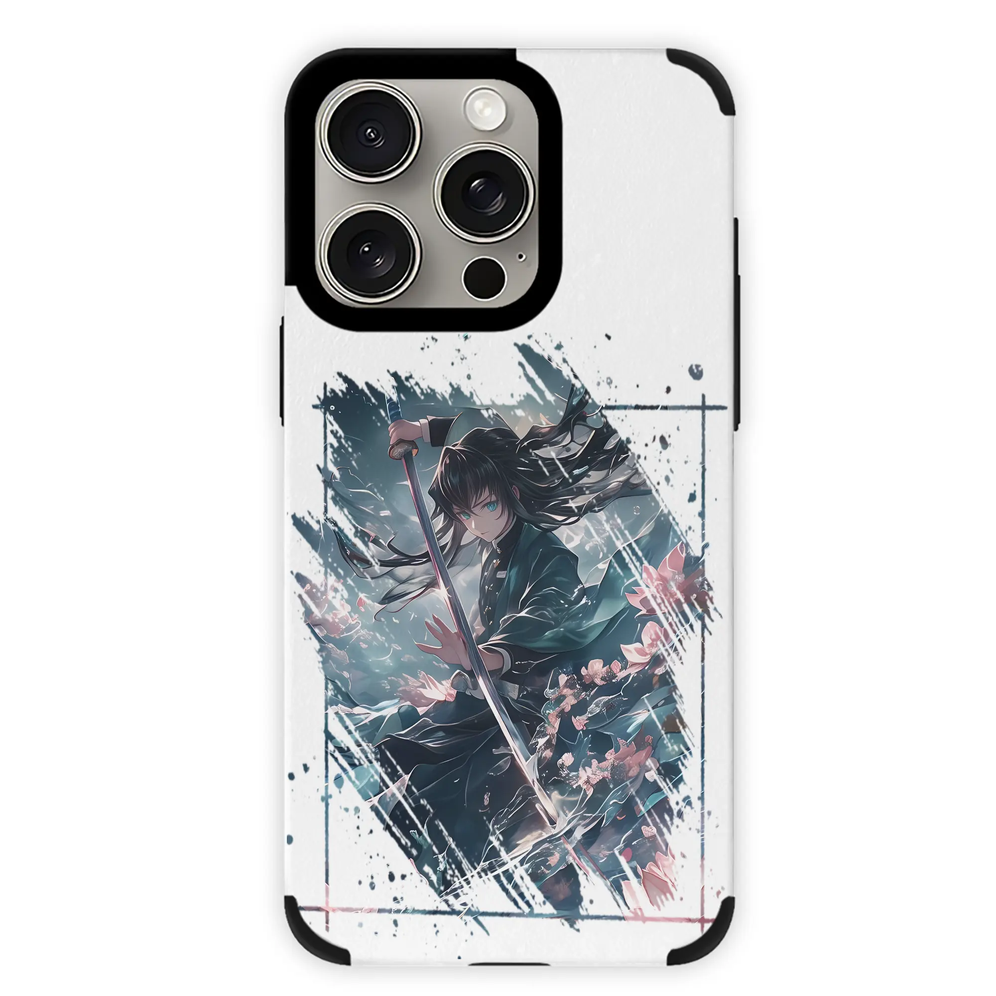 鬼滅の刃 グッズ,時透 無一郎 - IPhone15ProMax対応 ・ PUレザースマホケース ・ 耐衝撃 ・ 黄変防止 ・ 360度全面保護 ・ 柔らか手触り ・ 3D立体ボタン