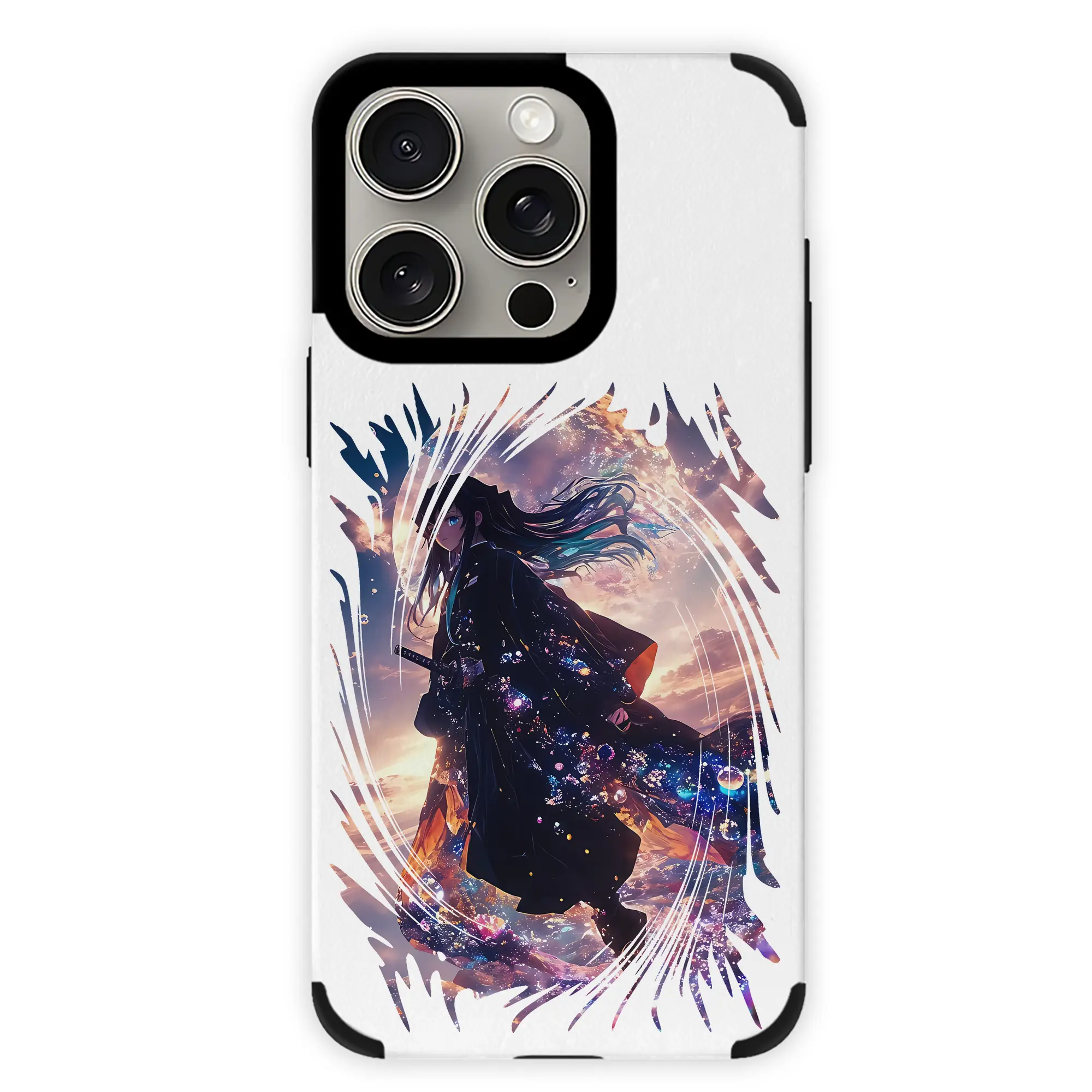 鬼滅の刃 グッズ,時透 無一郎 - IPhone15ProMax対応 ・ PUレザースマホケース ・ 耐衝撃 ・ 黄変防止 ・ 360度全面保護 ・ 柔らか手触り ・ 3D立体ボタン