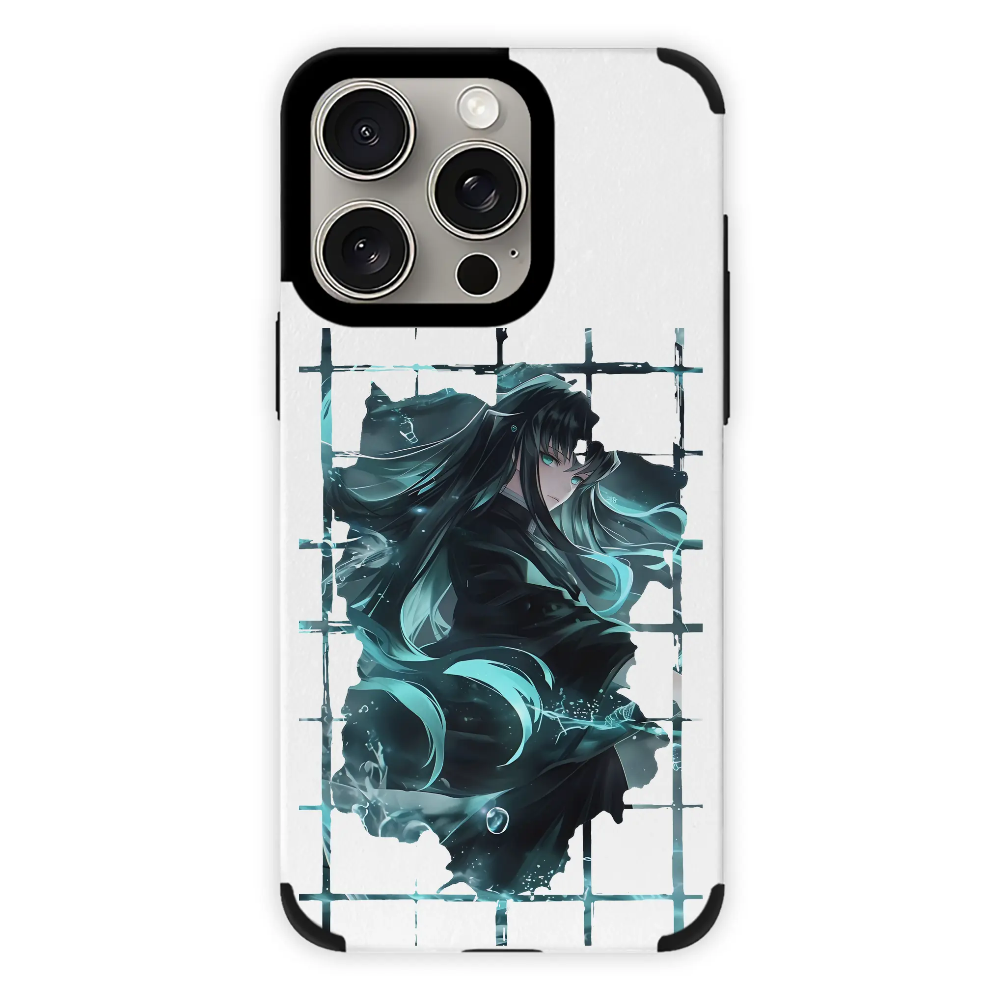 鬼滅の刃 グッズ,時透 無一郎 - IPhone15ProMax対応 ・ PUレザースマホケース ・ 耐衝撃 ・ 黄変防止 ・ 360度全面保護 ・ 柔らか手触り ・ 3D立体ボタン