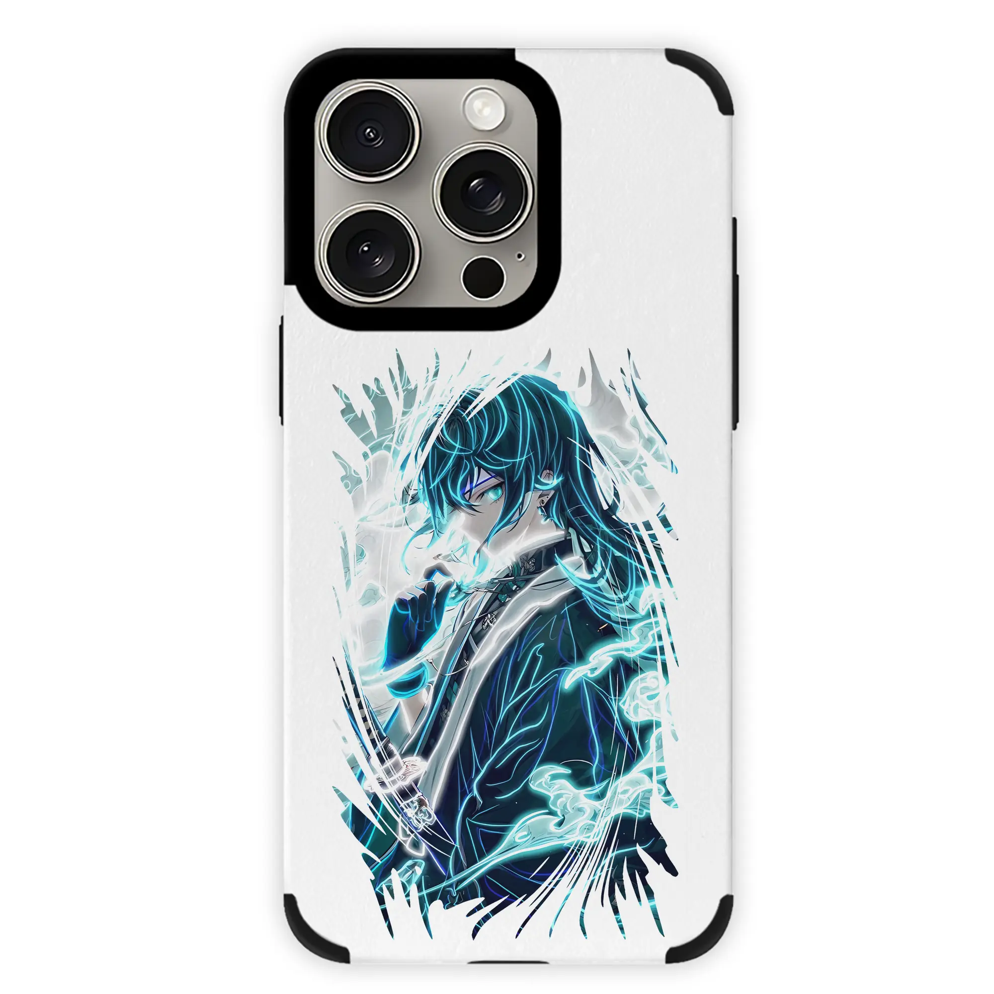 鬼滅の刃 グッズ,時透 無一郎 - IPhone15ProMax対応 ・ PUレザースマホケース ・ 耐衝撃 ・ 黄変防止 ・ 360度全面保護 ・ 柔らか手触り ・ 3D立体ボタン