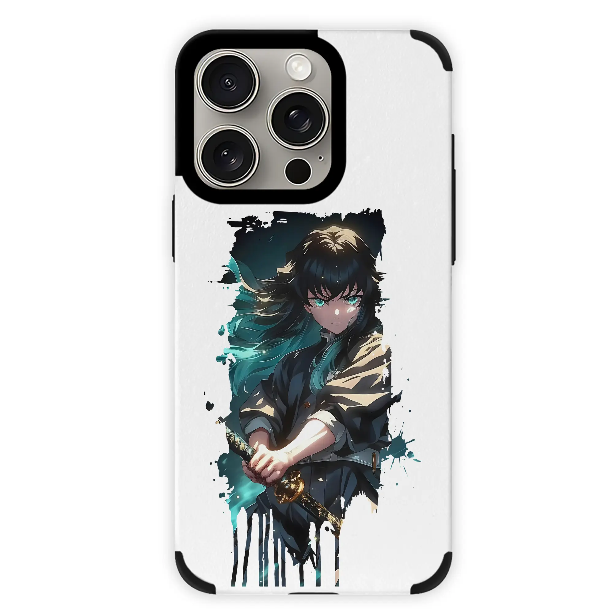 鬼滅の刃 グッズ,時透 無一郎 - IPhone15ProMax対応 ・ PUレザースマホケース ・ 耐衝撃 ・ 黄変防止 ・ 360度全面保護 ・ 柔らか手触り ・ 3D立体ボタン