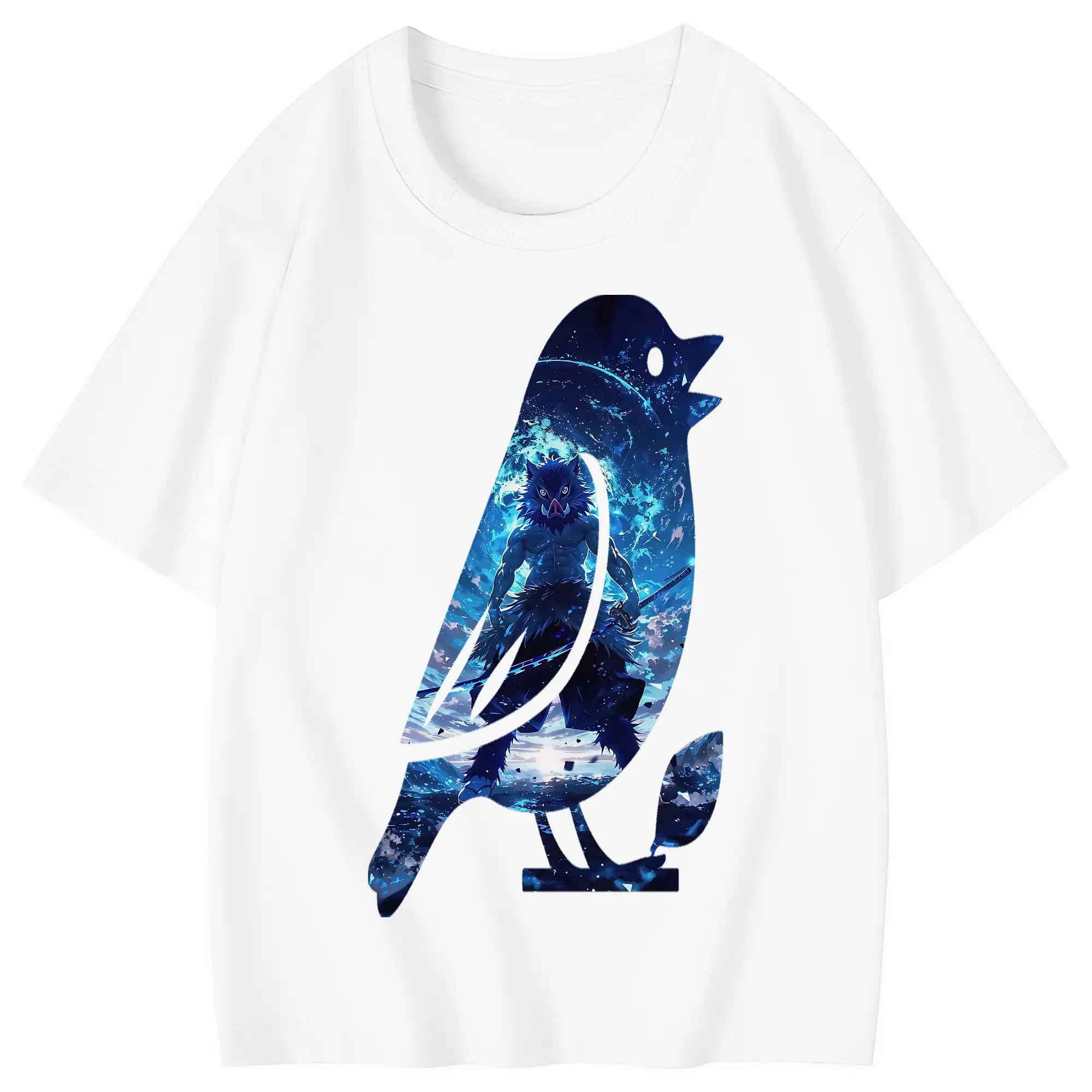 鬼滅の刃 グッズ,嘴平 伊之助 - 綿100％ キッズTシャツ ・ フロントプリント ・ 快適 通気性 ・ スポーツ カジュアル 散歩用