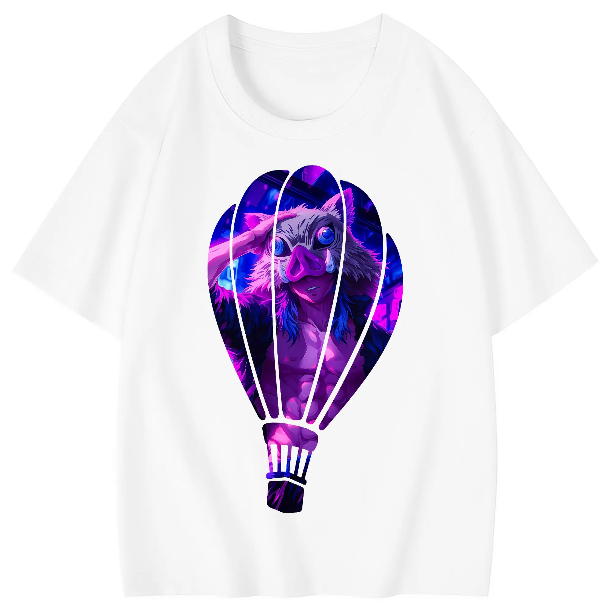 鬼滅の刃 グッズ,嘴平 伊之助 - 綿100％ キッズTシャツ ・ フロントプリント ・ 快適 通気性 ・ スポーツ カジュアル 散歩用