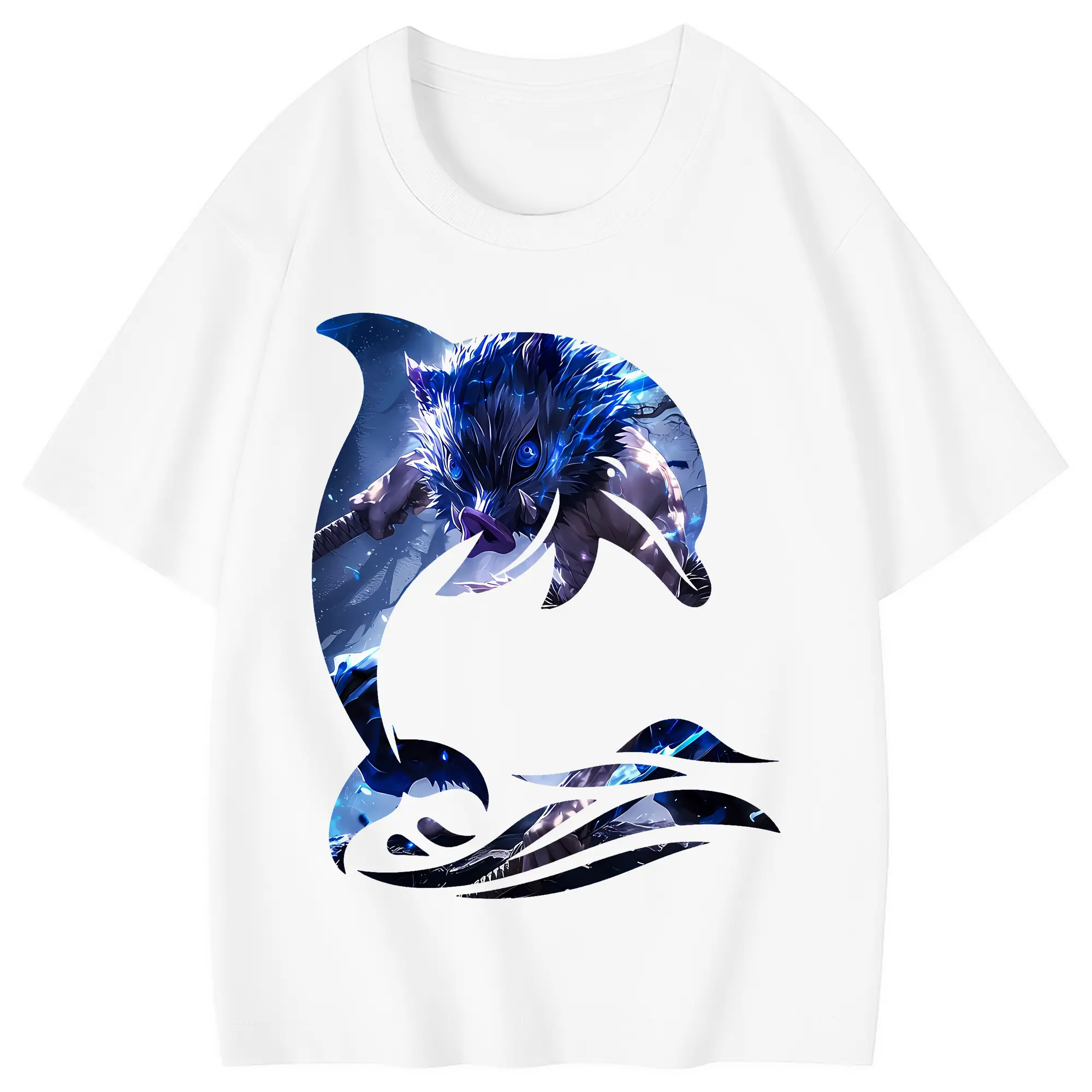 鬼滅の刃 グッズ,嘴平 伊之助 - 綿100％ キッズTシャツ ・ フロントプリント ・ 快適 通気性 ・ スポーツ カジュアル 散歩用