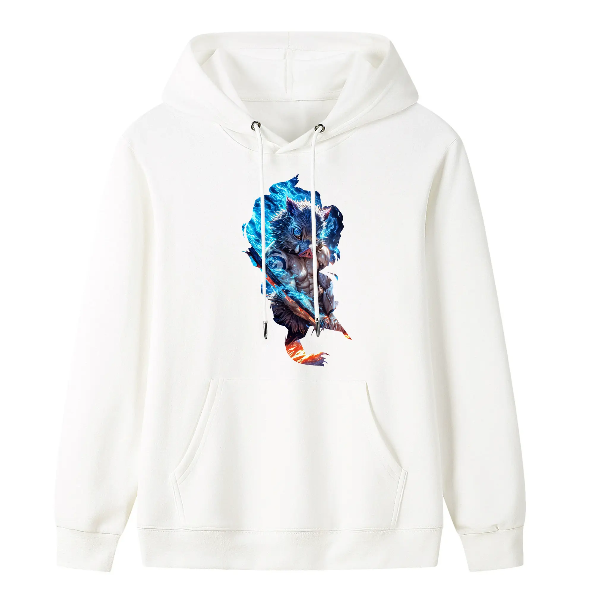 鬼滅の刃 グッズ,嘴平 伊之助 - キッズ フード付きパーカー ・ フロントプリント ・ ポリエステル100％ ・ 快適 通学 スポーツ 日常使い お散歩用