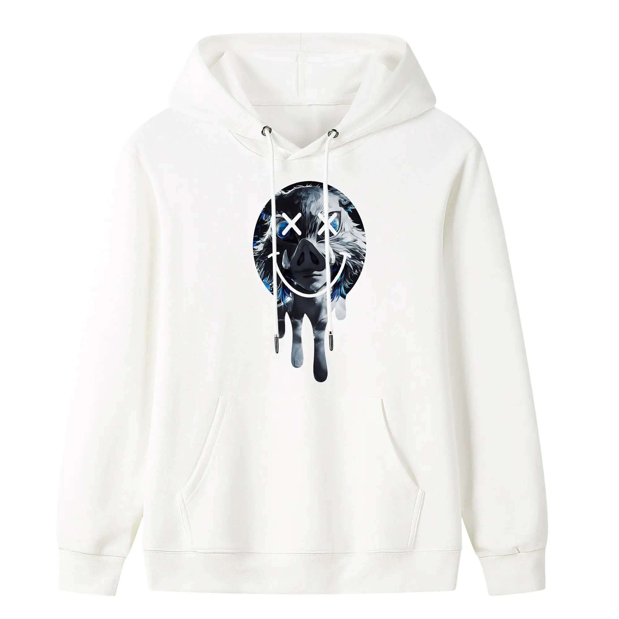 鬼滅の刃 グッズ,嘴平 伊之助 - キッズ フード付きパーカー ・ フロントプリント ・ ポリエステル100％ ・ 快適 通学 スポーツ 日常使い お散歩用