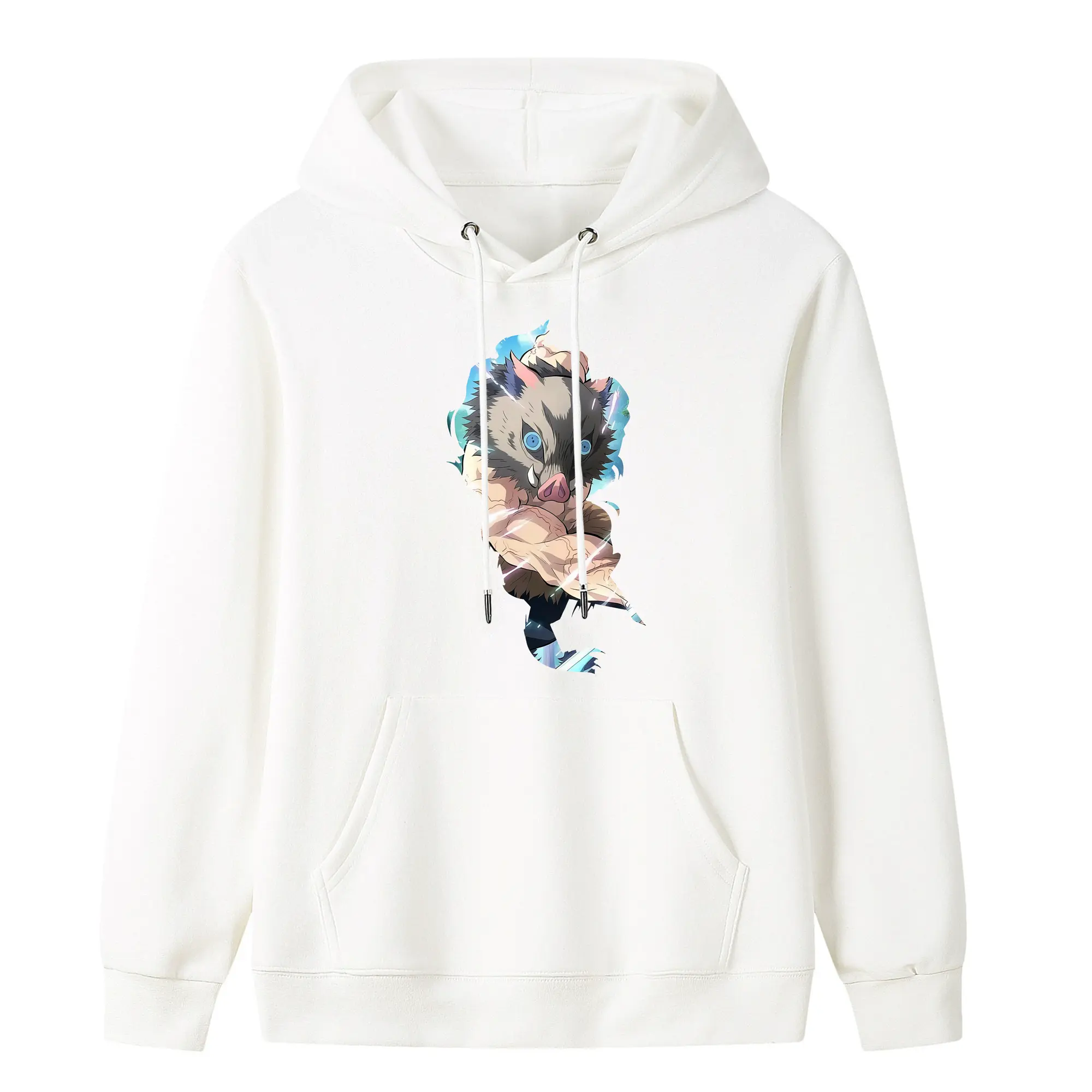 鬼滅の刃 グッズ,嘴平 伊之助 - キッズ フード付きパーカー ・ フロントプリント ・ ポリエステル100％ ・ 快適 通学 スポーツ 日常使い お散歩用