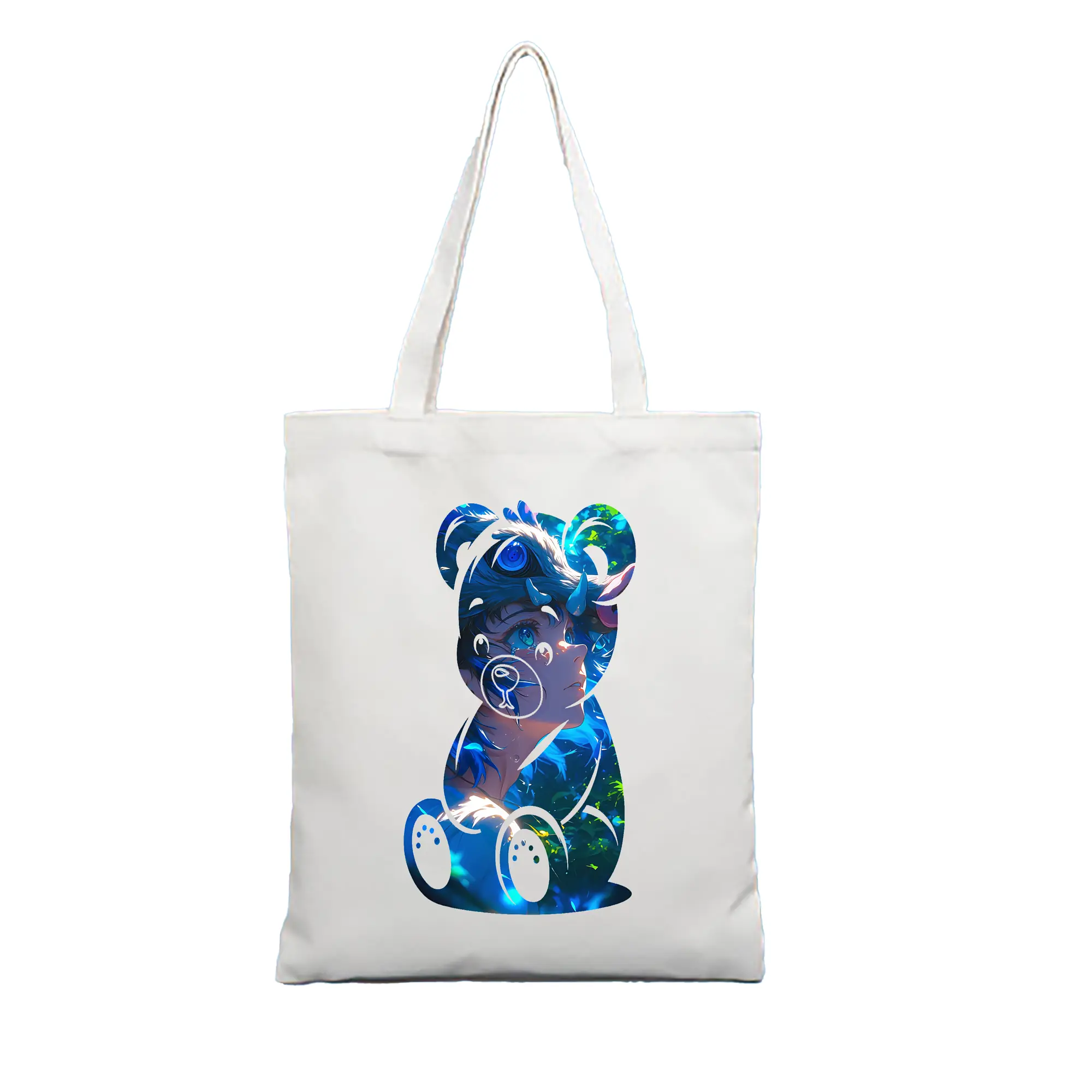 鬼滅の刃 グッズ,嘴平 伊之助 - 縦型キャンバス手提げバッグ（トートバッグ） ・ キャンバス素材 ・ ショッピング用 ・ 軽量 丈夫 お手入れ簡単