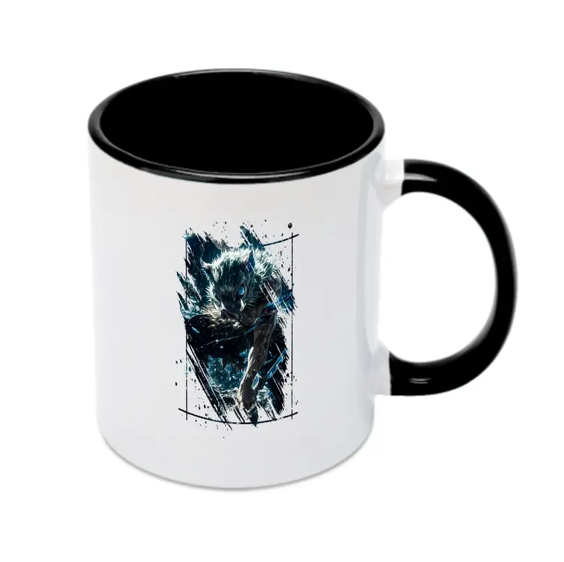 鬼滅の刃 グッズ,嘴平 伊之助 - カラフルマグカップ ・ 陶器 ・ 熱転写プリント ・ 鮮やかデザイン ・ 耐久性 高品質 ・ コーヒー お茶 ギフト用