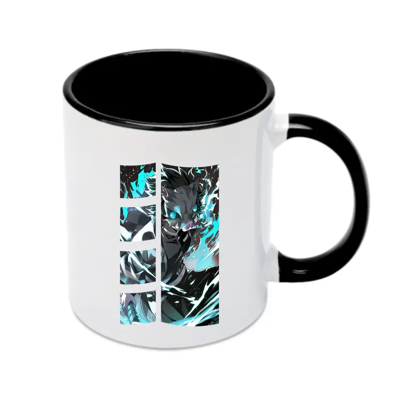 鬼滅の刃 グッズ,嘴平 伊之助 - カラフルマグカップ ・ 陶器 ・ 熱転写プリント ・ 鮮やかデザイン ・ 耐久性 高品質 ・ コーヒー お茶 ギフト用