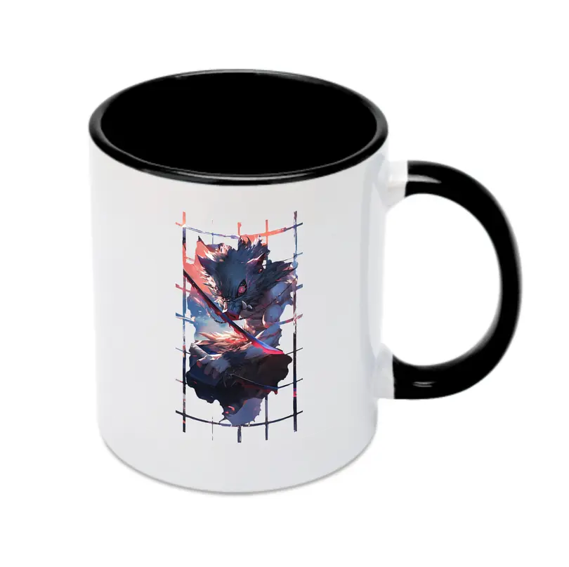 鬼滅の刃 グッズ,嘴平 伊之助 - カラフルマグカップ ・ 陶器 ・ 熱転写プリント ・ 鮮やかデザイン ・ 耐久性 高品質 ・ コーヒー お茶 ギフト用