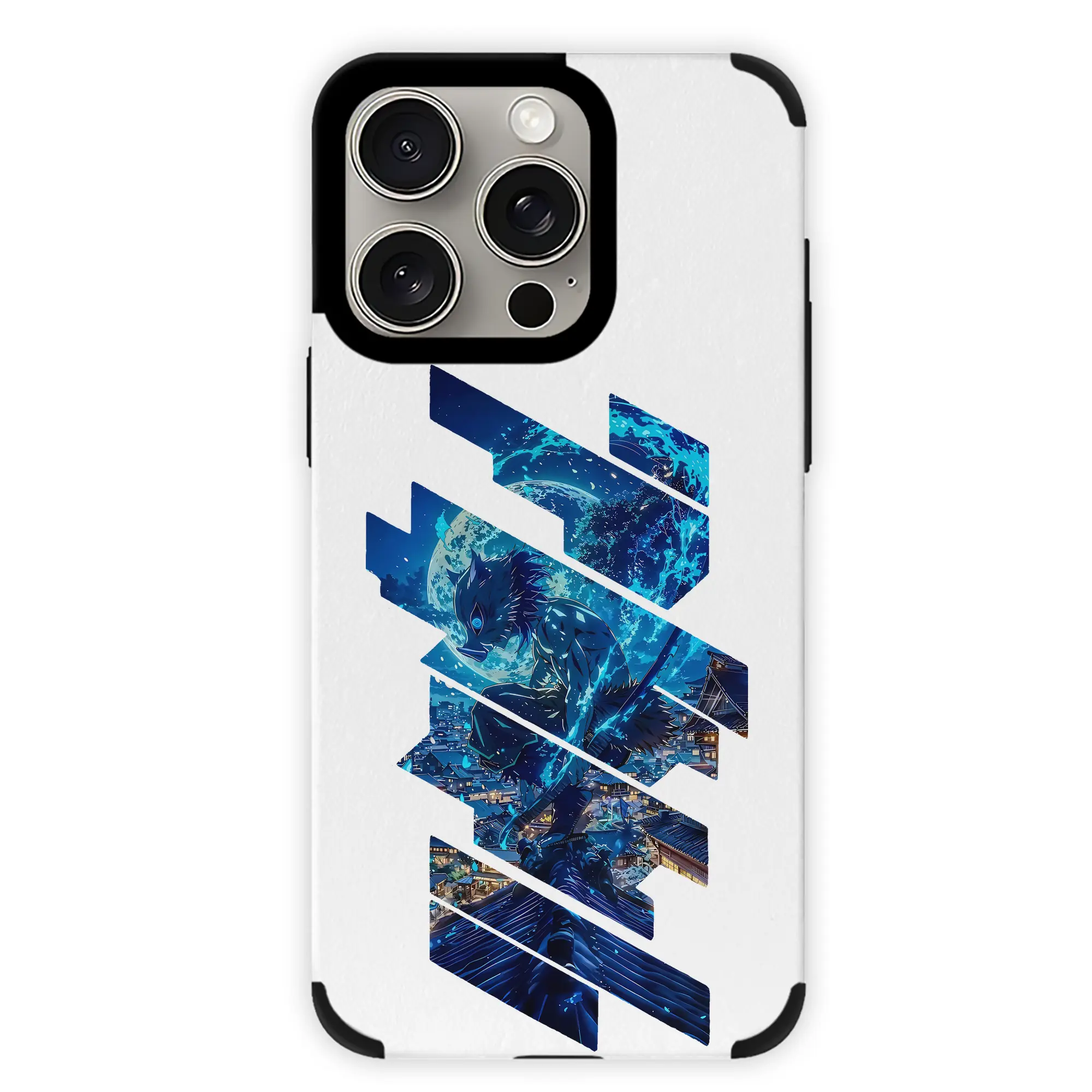 鬼滅の刃 グッズ,嘴平 伊之助 - IPhone15ProMax対応 ・ PUレザースマホケース ・ 耐衝撃 ・ 黄変防止 ・ 360度全面保護 ・ 柔らか手触り ・ 3D立体ボタン