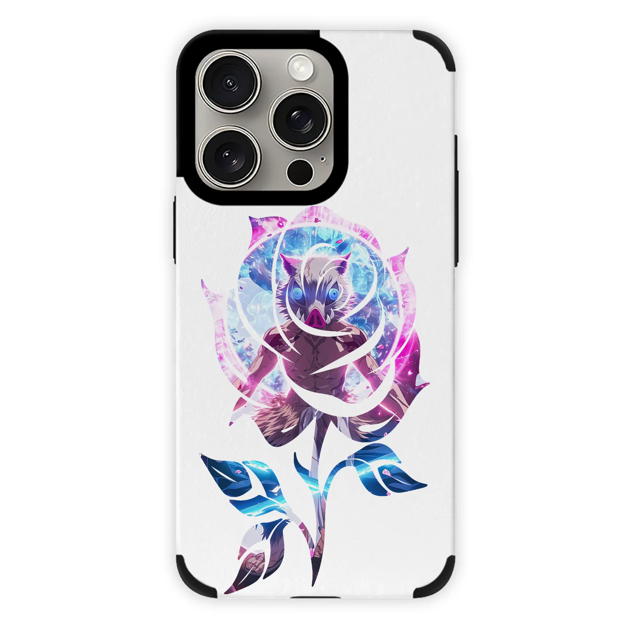 鬼滅の刃 グッズ,嘴平 伊之助 - IPhone15ProMax対応 ・ PUレザースマホケース ・ 耐衝撃 ・ 黄変防止 ・ 360度全面保護 ・ 柔らか手触り ・ 3D立体ボタン