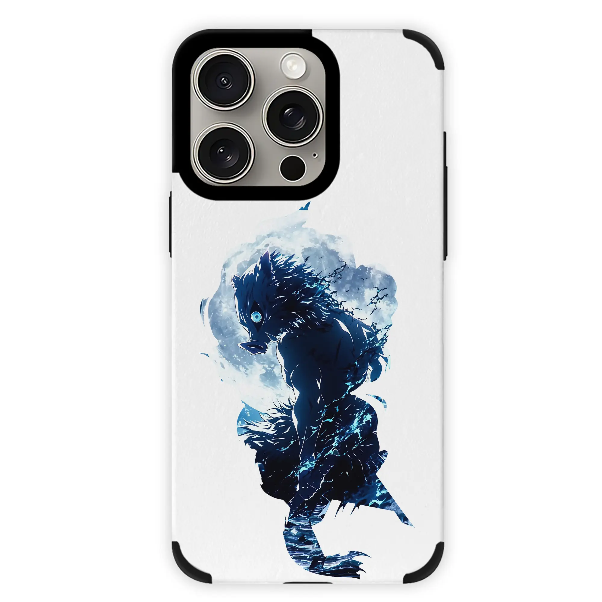 鬼滅の刃 グッズ,嘴平 伊之助 - IPhone15ProMax対応 ・ PUレザースマホケース ・ 耐衝撃 ・ 黄変防止 ・ 360度全面保護 ・ 柔らか手触り ・ 3D立体ボタン