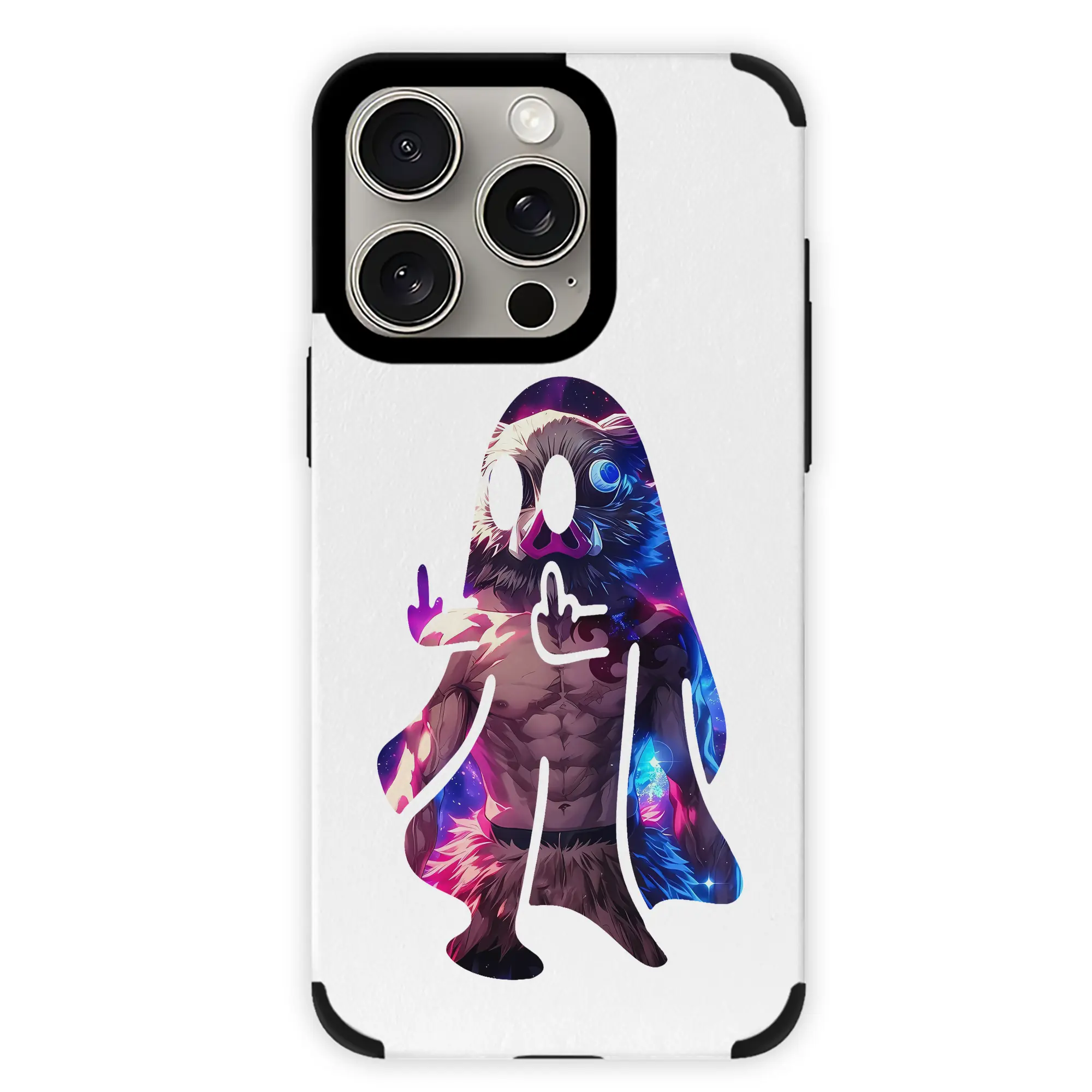 鬼滅の刃 グッズ,嘴平 伊之助 - IPhone15ProMax対応 ・ PUレザースマホケース ・ 耐衝撃 ・ 黄変防止 ・ 360度全面保護 ・ 柔らか手触り ・ 3D立体ボタン