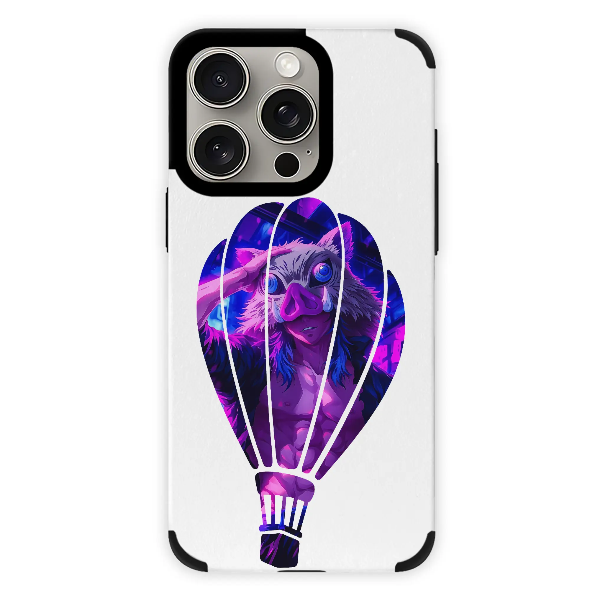 鬼滅の刃 グッズ,嘴平 伊之助 - IPhone15ProMax対応 ・ PUレザースマホケース ・ 耐衝撃 ・ 黄変防止 ・ 360度全面保護 ・ 柔らか手触り ・ 3D立体ボタン