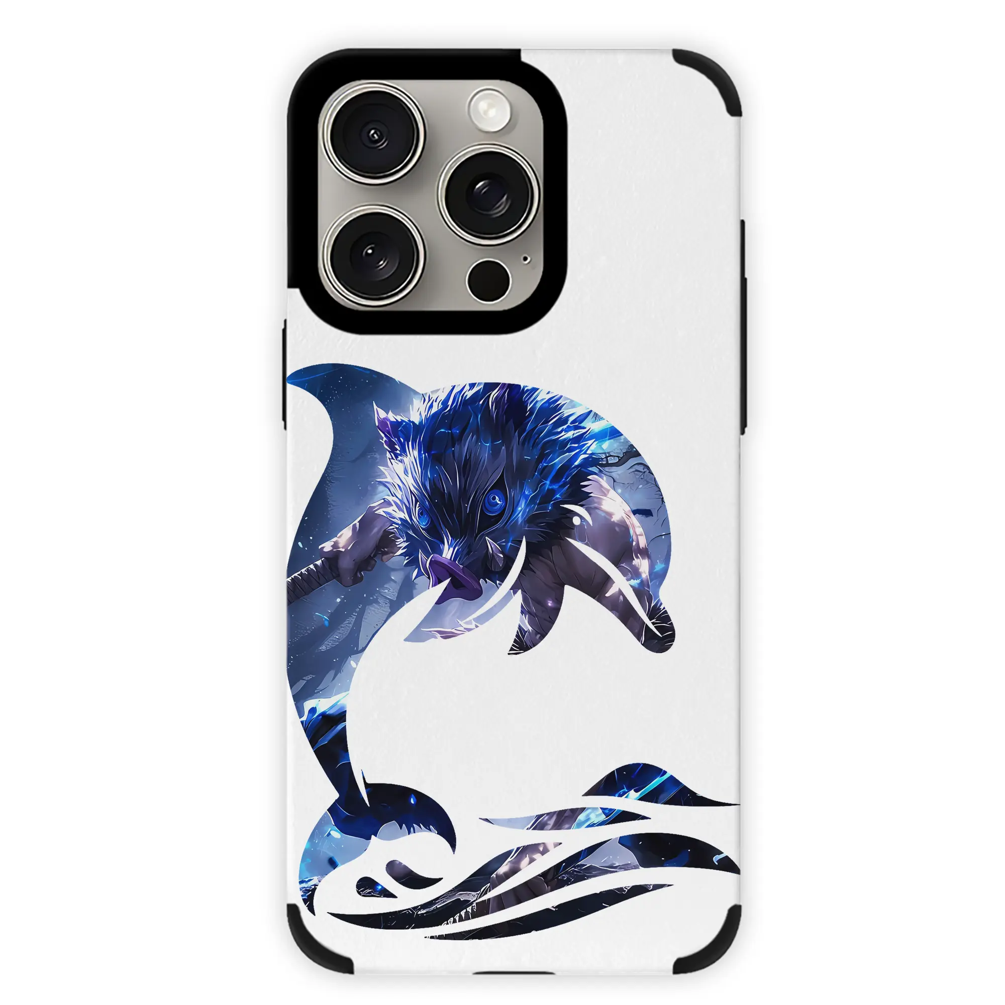 鬼滅の刃 グッズ,嘴平 伊之助 - IPhone15ProMax対応 ・ PUレザースマホケース ・ 耐衝撃 ・ 黄変防止 ・ 360度全面保護 ・ 柔らか手触り ・ 3D立体ボタン