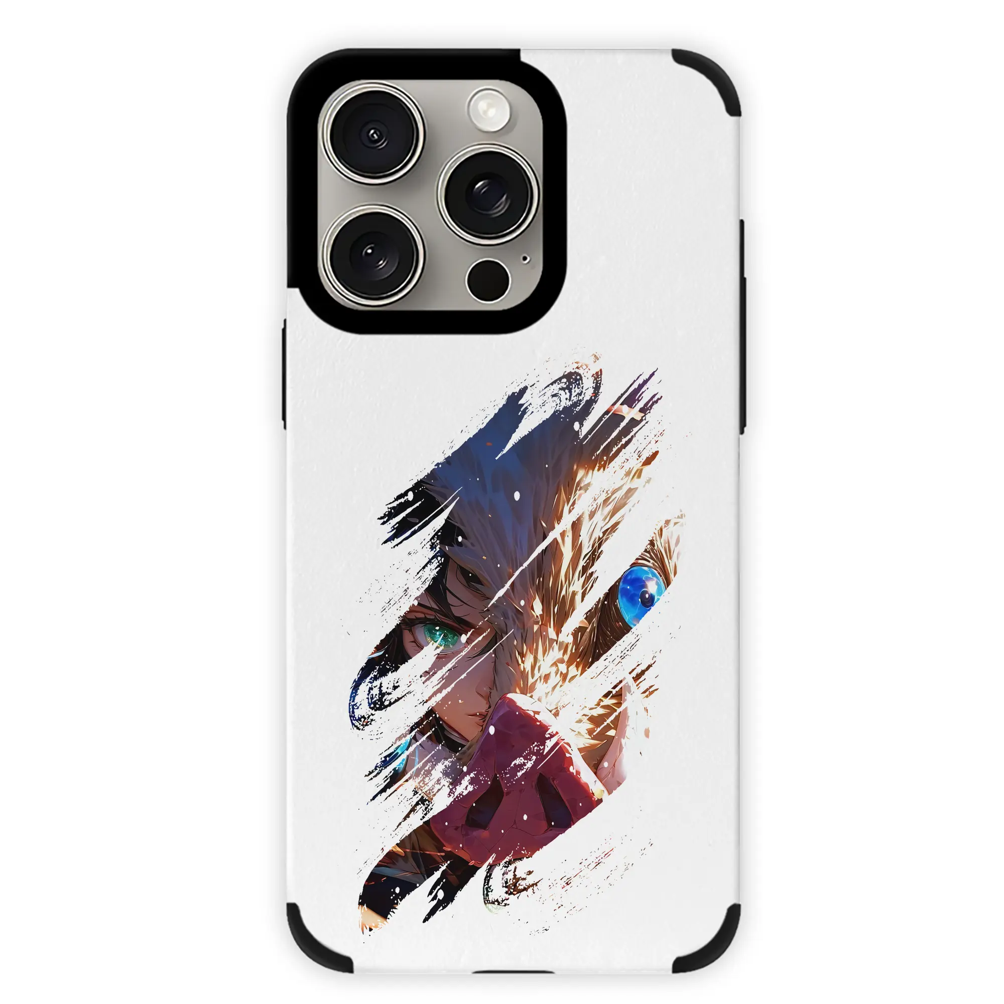 鬼滅の刃 グッズ,嘴平 伊之助 - IPhone15ProMax対応 ・ PUレザースマホケース ・ 耐衝撃 ・ 黄変防止 ・ 360度全面保護 ・ 柔らか手触り ・ 3D立体ボタン