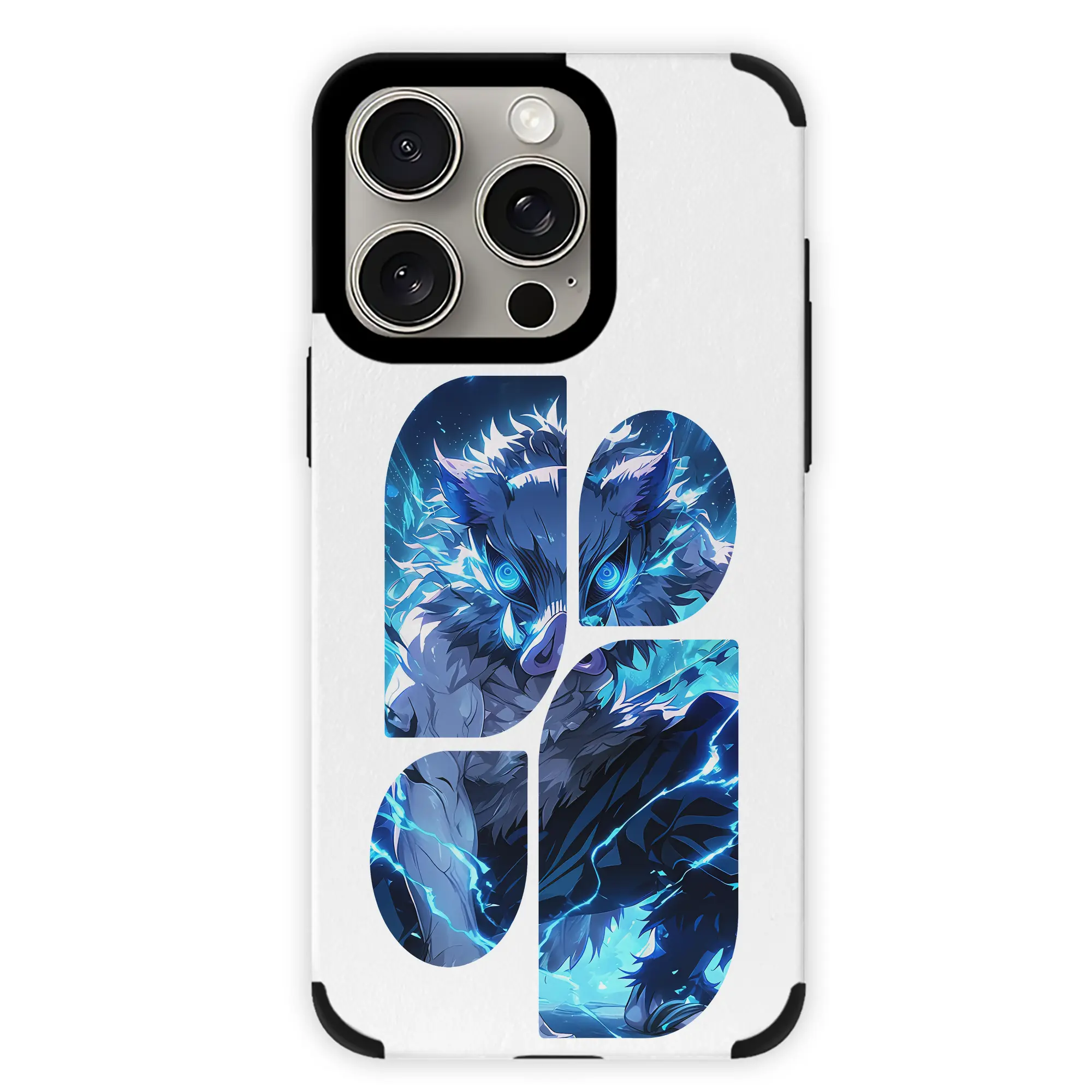 鬼滅の刃 グッズ,嘴平 伊之助 - IPhone15ProMax対応 ・ PUレザースマホケース ・ 耐衝撃 ・ 黄変防止 ・ 360度全面保護 ・ 柔らか手触り ・ 3D立体ボタン