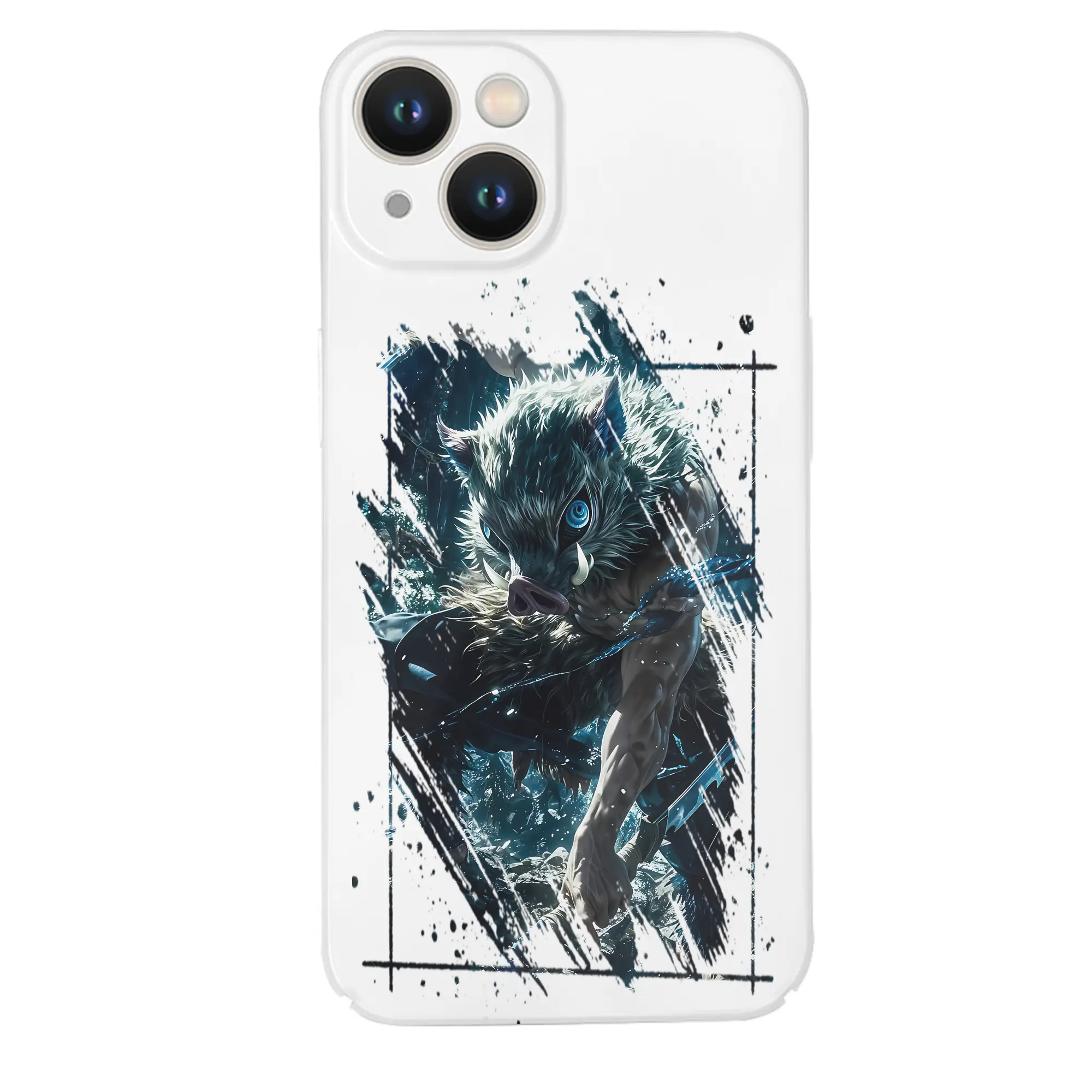 鬼滅の刃 グッズ,嘴平 伊之助 - IPhone 14シリーズ対応 ・ ハードケース ・ 衝撃吸収 ・ 360度密着 ・ カメラ保護 ・ 高品質プラスチック ・ 快適操作