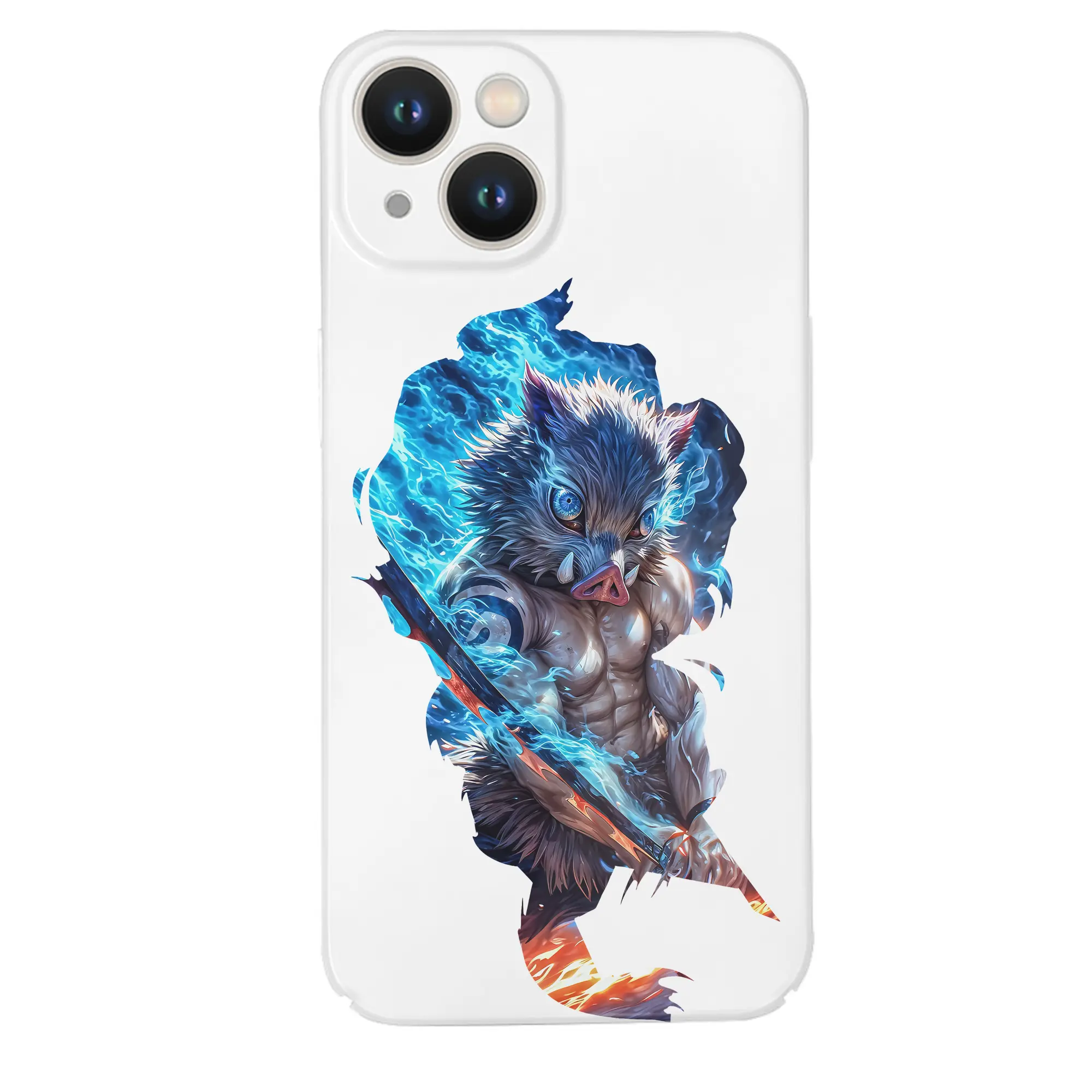 鬼滅の刃 グッズ,嘴平 伊之助 - IPhone 14シリーズ対応 ・ ハードケース ・ 衝撃吸収 ・ 360度密着 ・ カメラ保護 ・ 高品質プラスチック ・ 快適操作