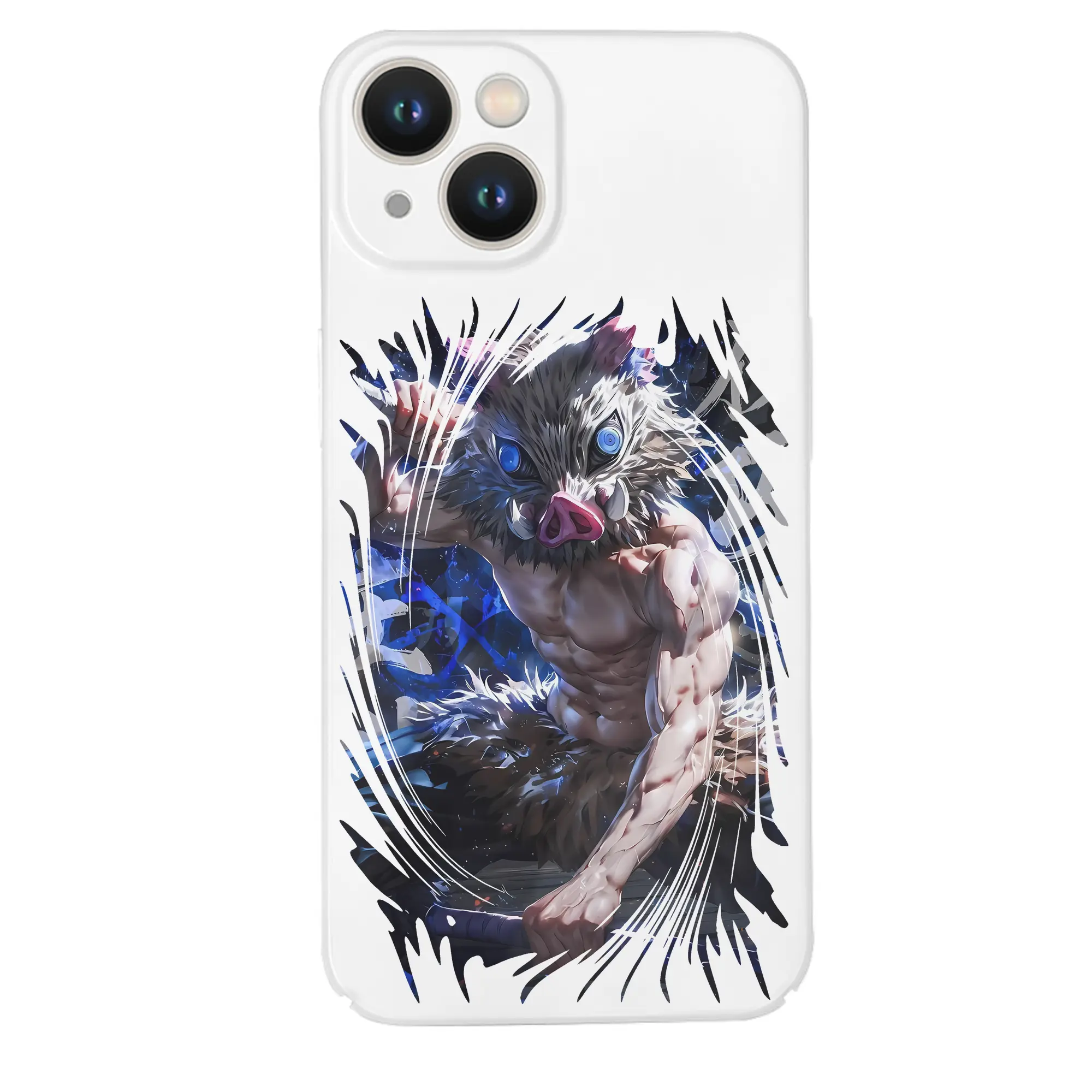 鬼滅の刃 グッズ,嘴平 伊之助 - IPhone 14シリーズ対応 ・ ハードケース ・ 衝撃吸収 ・ 360度密着 ・ カメラ保護 ・ 高品質プラスチック ・ 快適操作