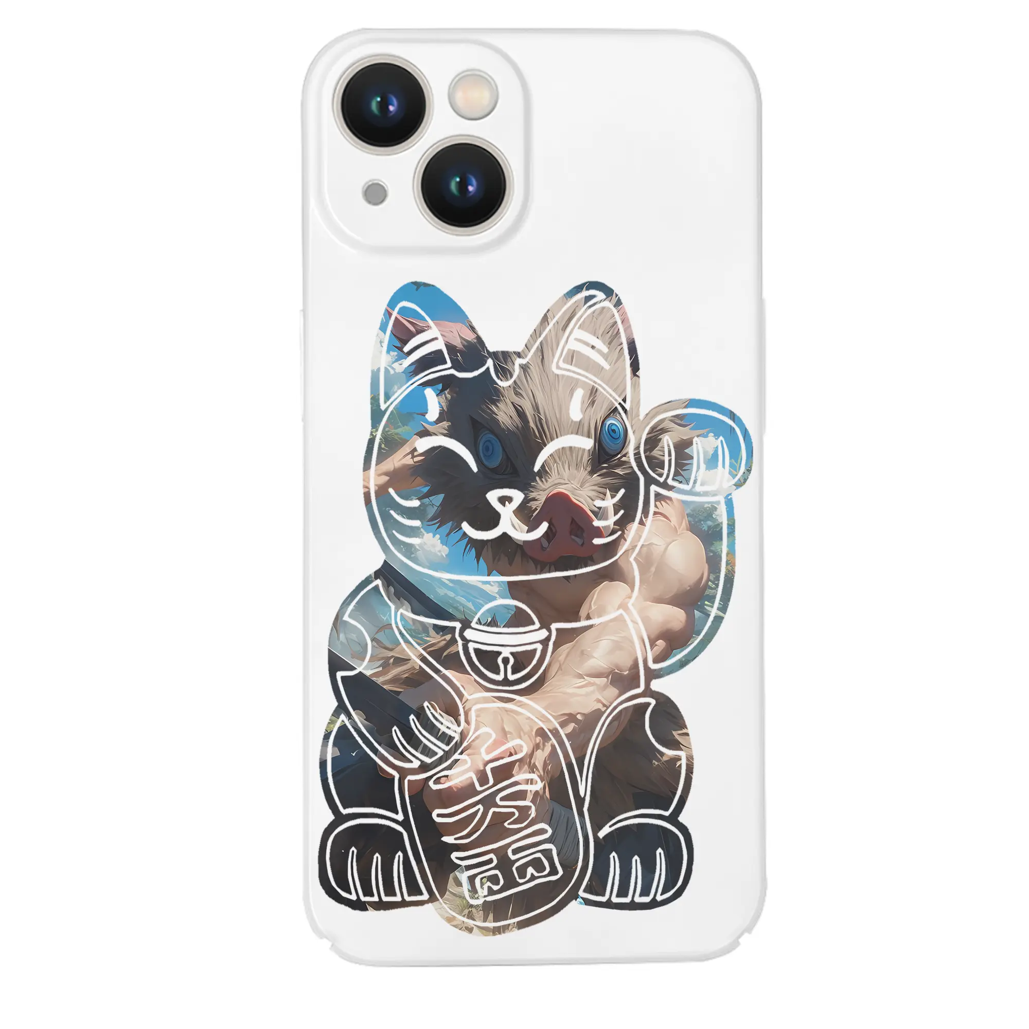 鬼滅の刃 グッズ,嘴平 伊之助 - IPhone 14シリーズ対応 ・ ハードケース ・ 衝撃吸収 ・ 360度密着 ・ カメラ保護 ・ 高品質プラスチック ・ 快適操作