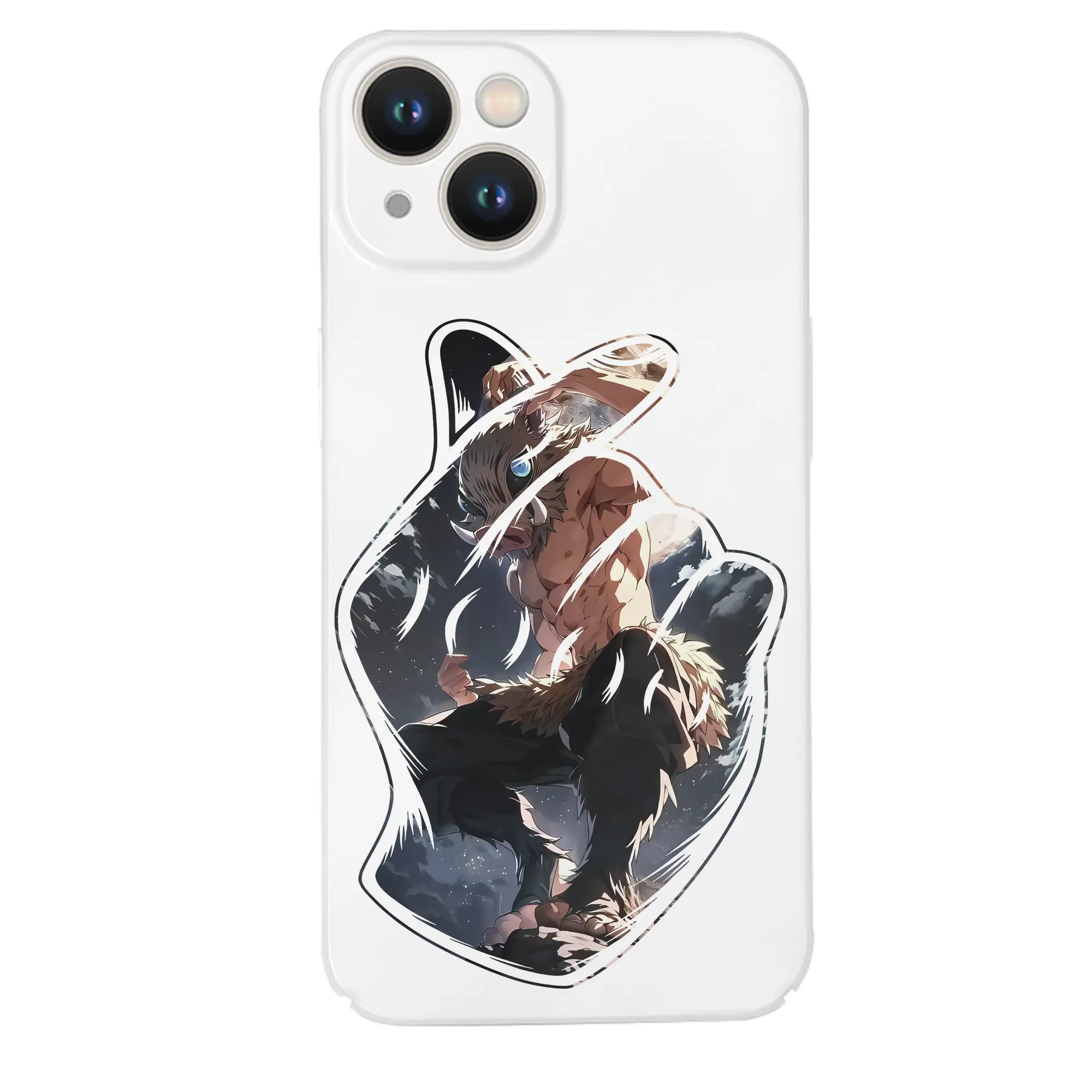 鬼滅の刃 グッズ,嘴平 伊之助 - IPhone 14シリーズ対応 ・ ハードケース ・ 衝撃吸収 ・ 360度密着 ・ カメラ保護 ・ 高品質プラスチック ・ 快適操作