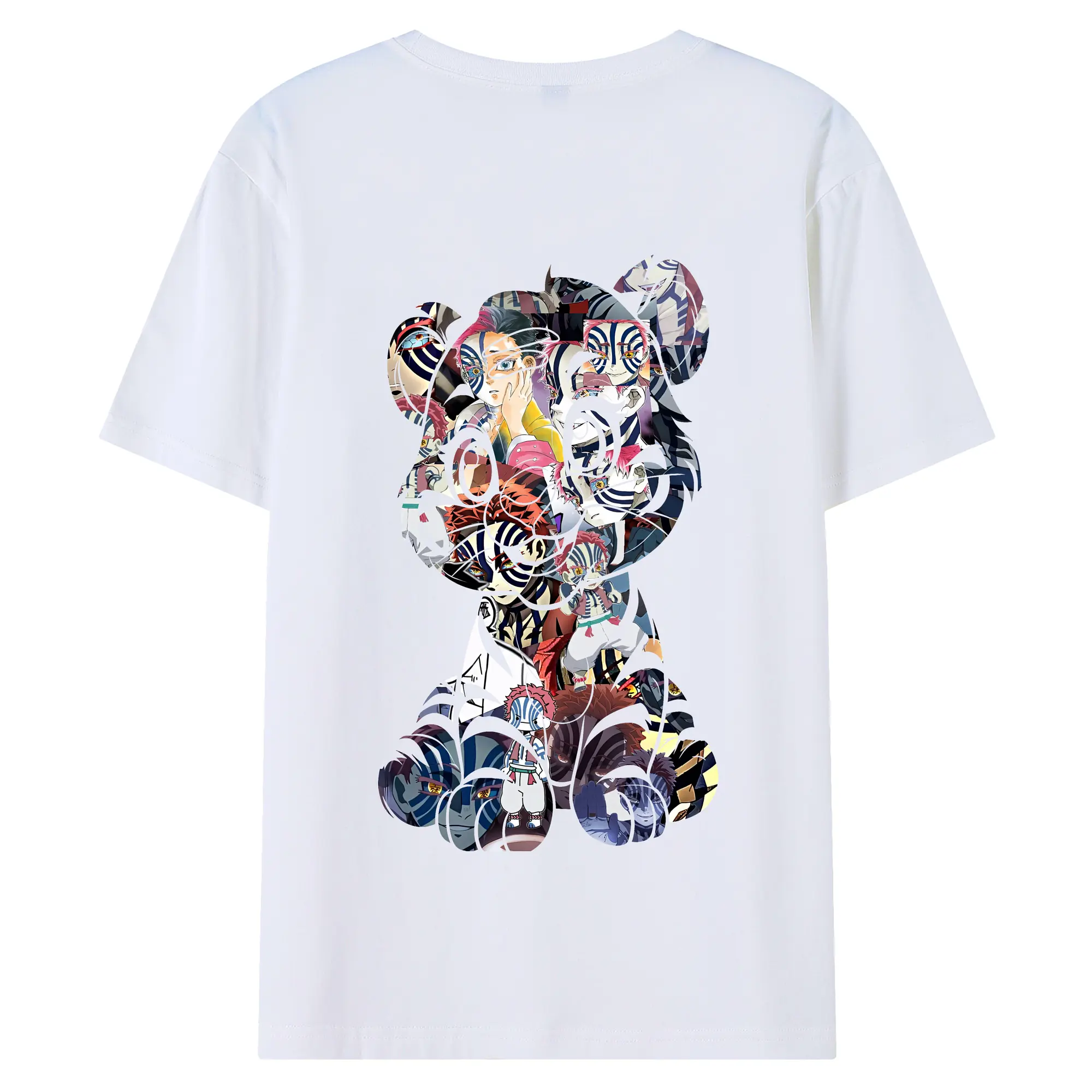 鬼滅の刃 グッズ,猗窩座 - 綿100％ 半袖Tシャツ ・ バックプリント ・ 快適 通気性 ・ 日常使い 散歩 スポーツ用