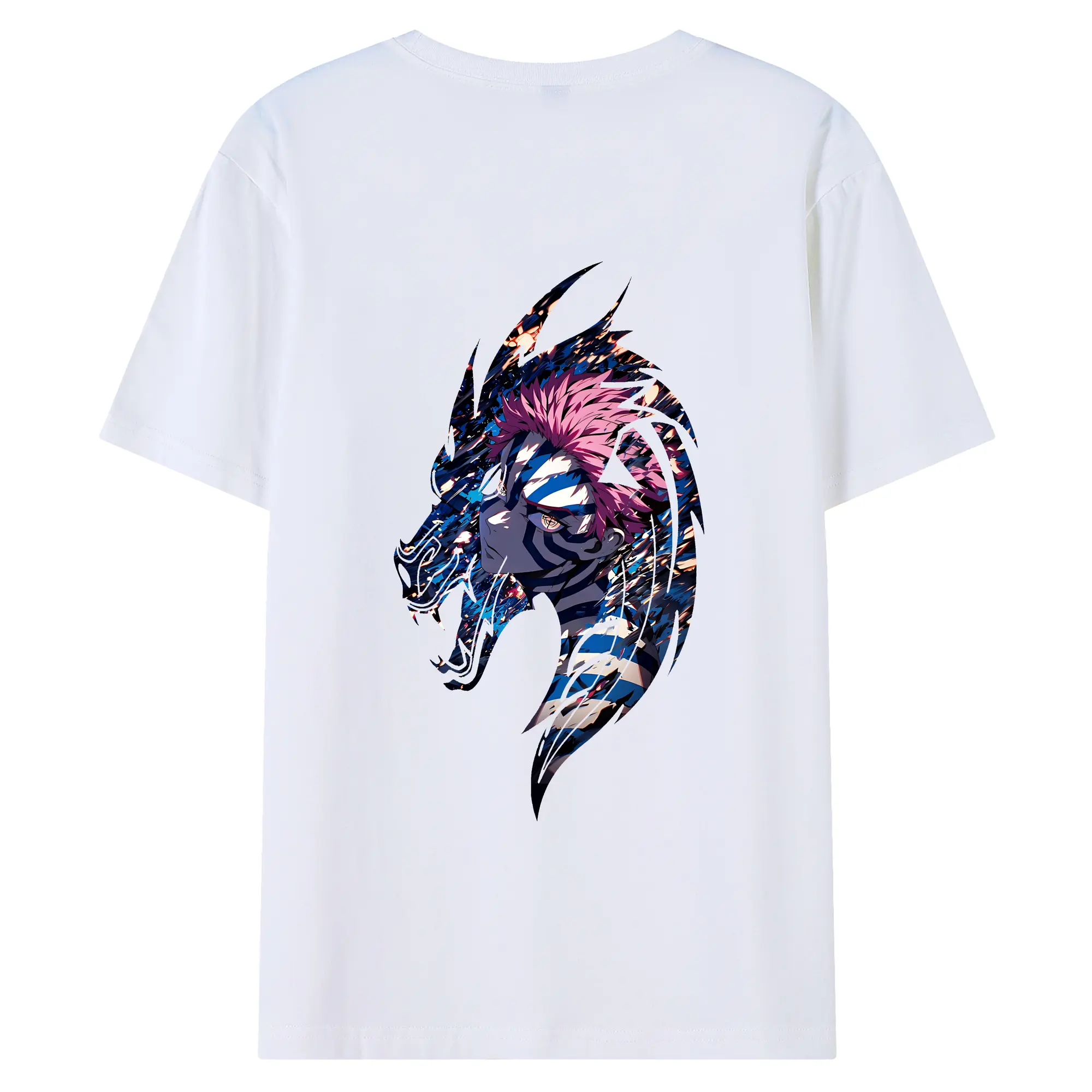 鬼滅の刃 グッズ,猗窩座 - 綿100％ 半袖Tシャツ ・ バックプリント ・ 快適 通気性 ・ 日常使い 散歩 スポーツ用