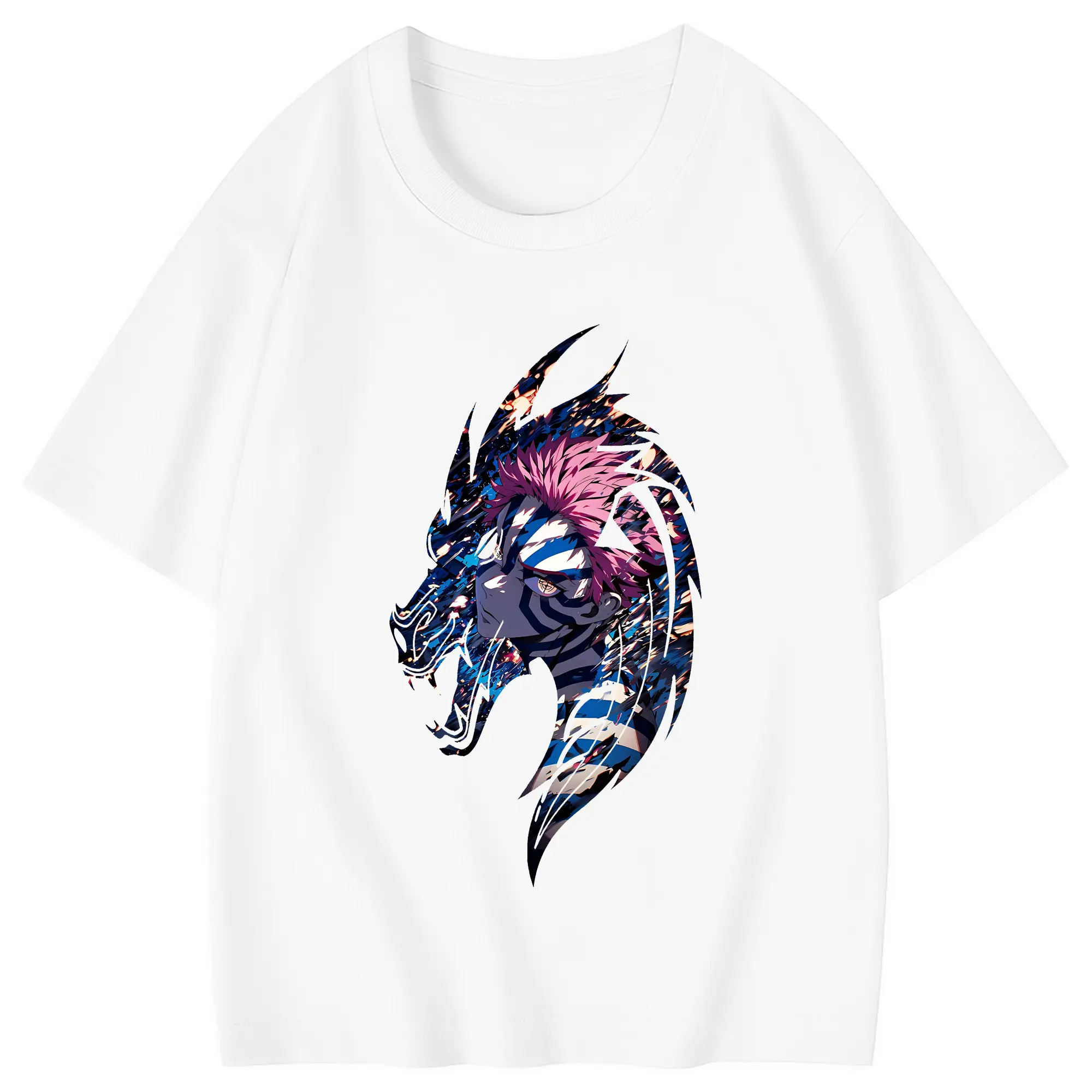 鬼滅の刃 グッズ,猗窩座 - 綿100％ キッズTシャツ ・ フロントプリント ・ 快適 通気性 ・ スポーツ カジュアル 散歩用