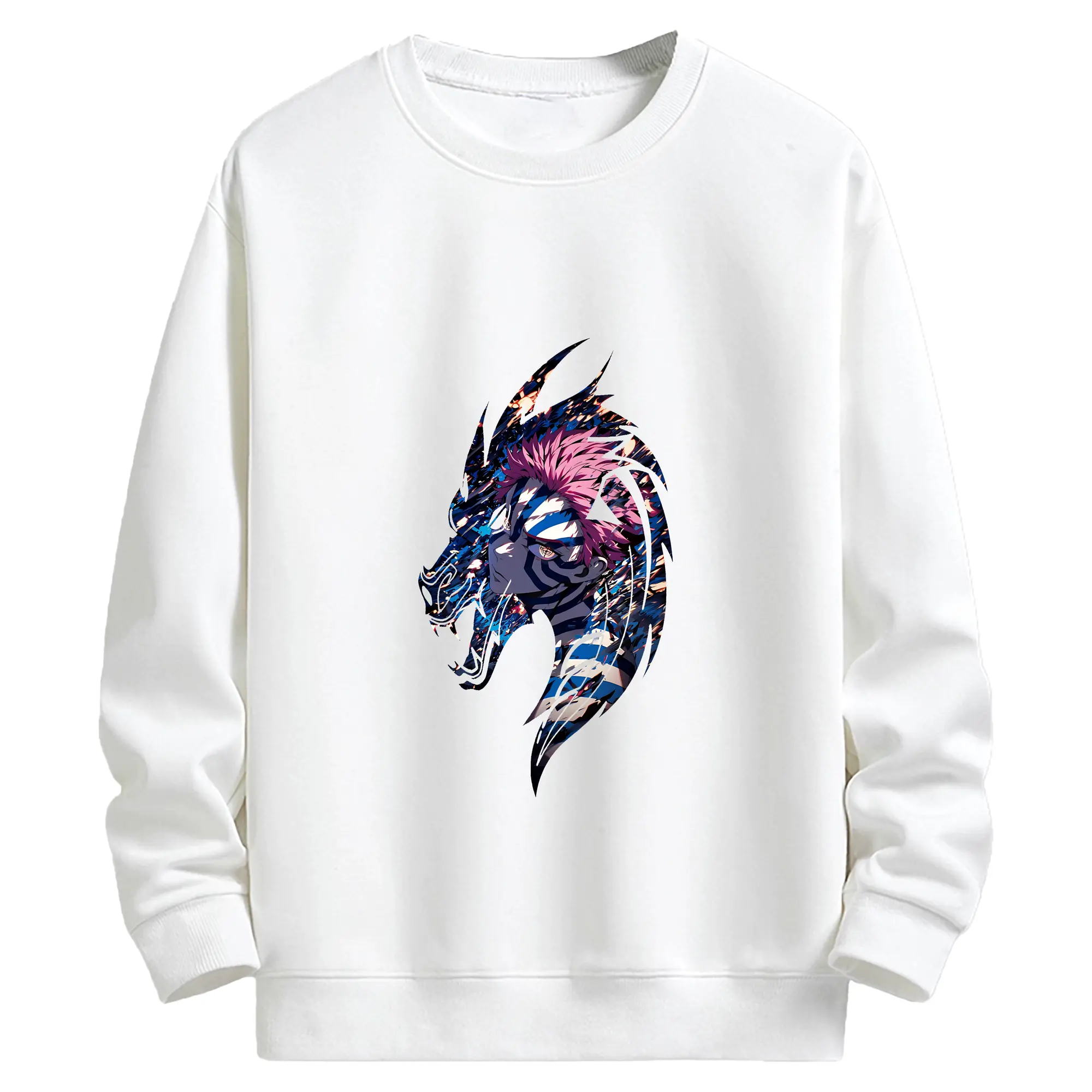 鬼滅の刃 グッズ,猗窩座 - キッズ クルーネックスウェットシャツ ・ フロントプリント ・ 綿80％ ポリエステル20％ ・ 快適 通学 スポーツ 日常使い お散歩用