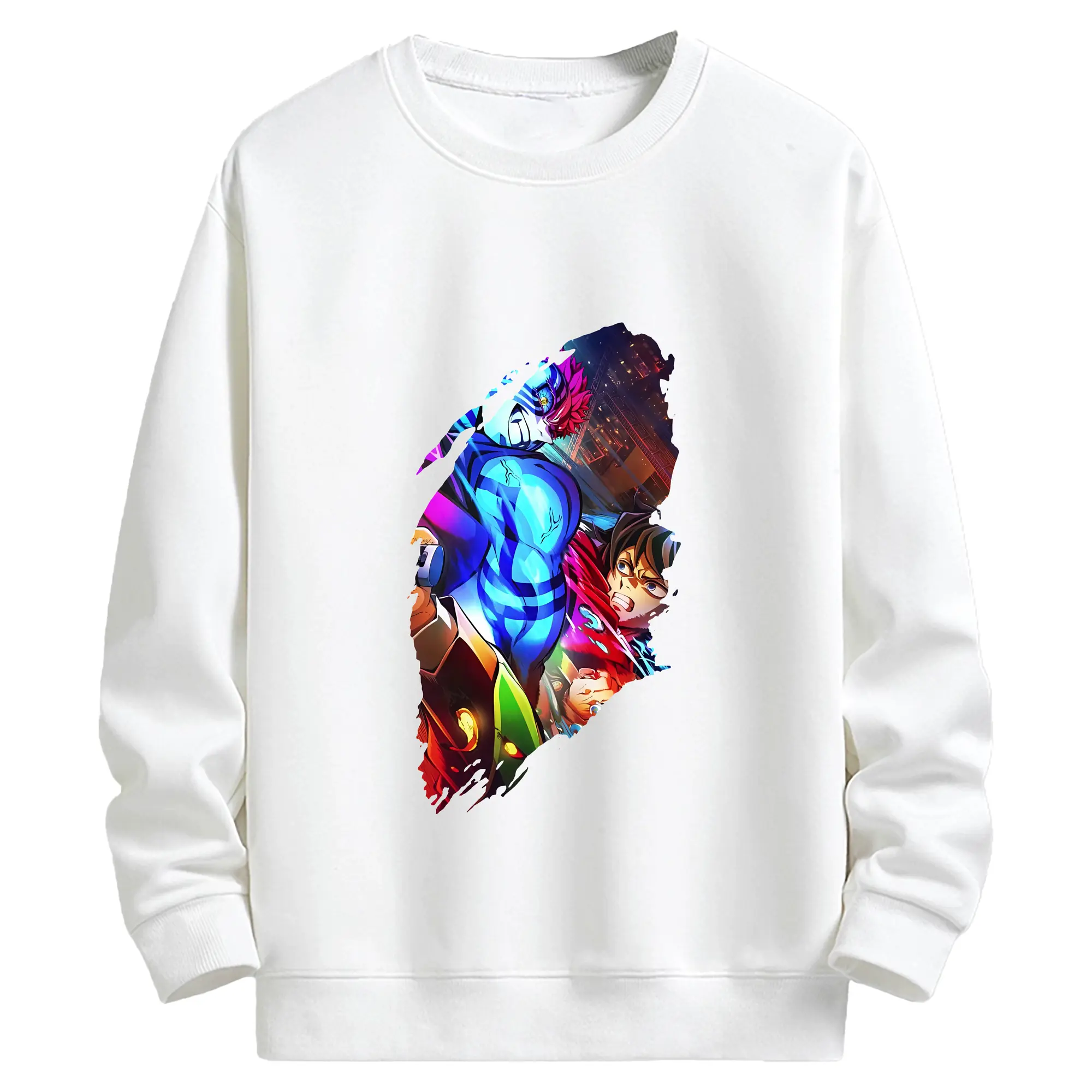 鬼滅の刃 グッズ,猗窩座 - キッズ クルーネックスウェットシャツ ・ フロントプリント ・ 綿80％ ポリエステル20％ ・ 快適 通学 スポーツ 日常使い お散歩用