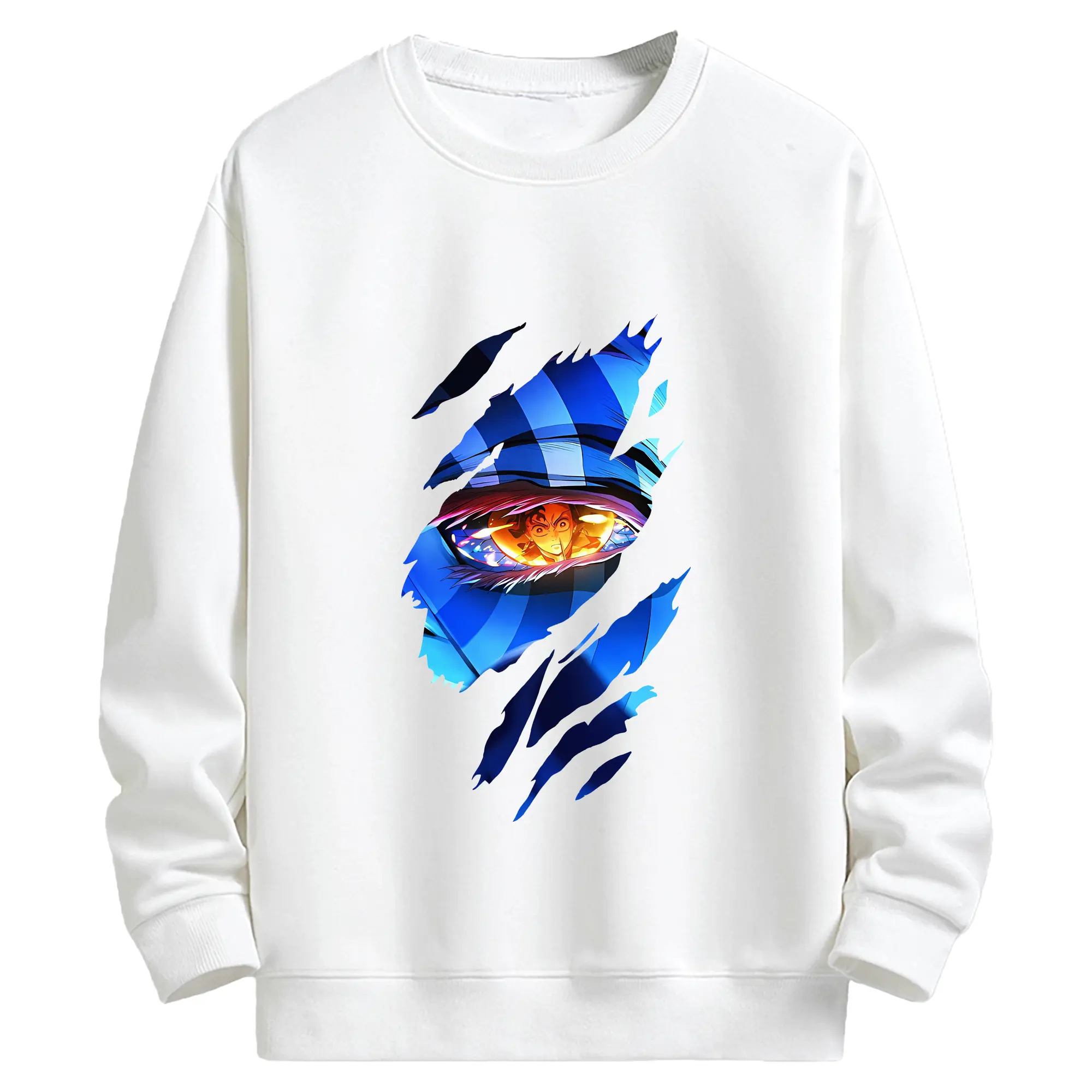 鬼滅の刃 グッズ,猗窩座 - キッズ クルーネックスウェットシャツ ・ フロントプリント ・ 綿80％ ポリエステル20％ ・ 快適 通学 スポーツ 日常使い お散歩用