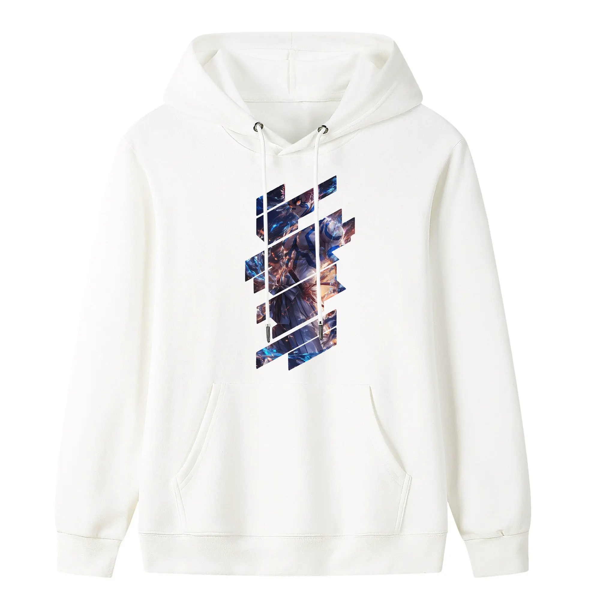 鬼滅の刃 グッズ,猗窩座 - キッズ フード付きパーカー ・ フロントプリント ・ ポリエステル100％ ・ 快適 通学 スポーツ 日常使い お散歩用