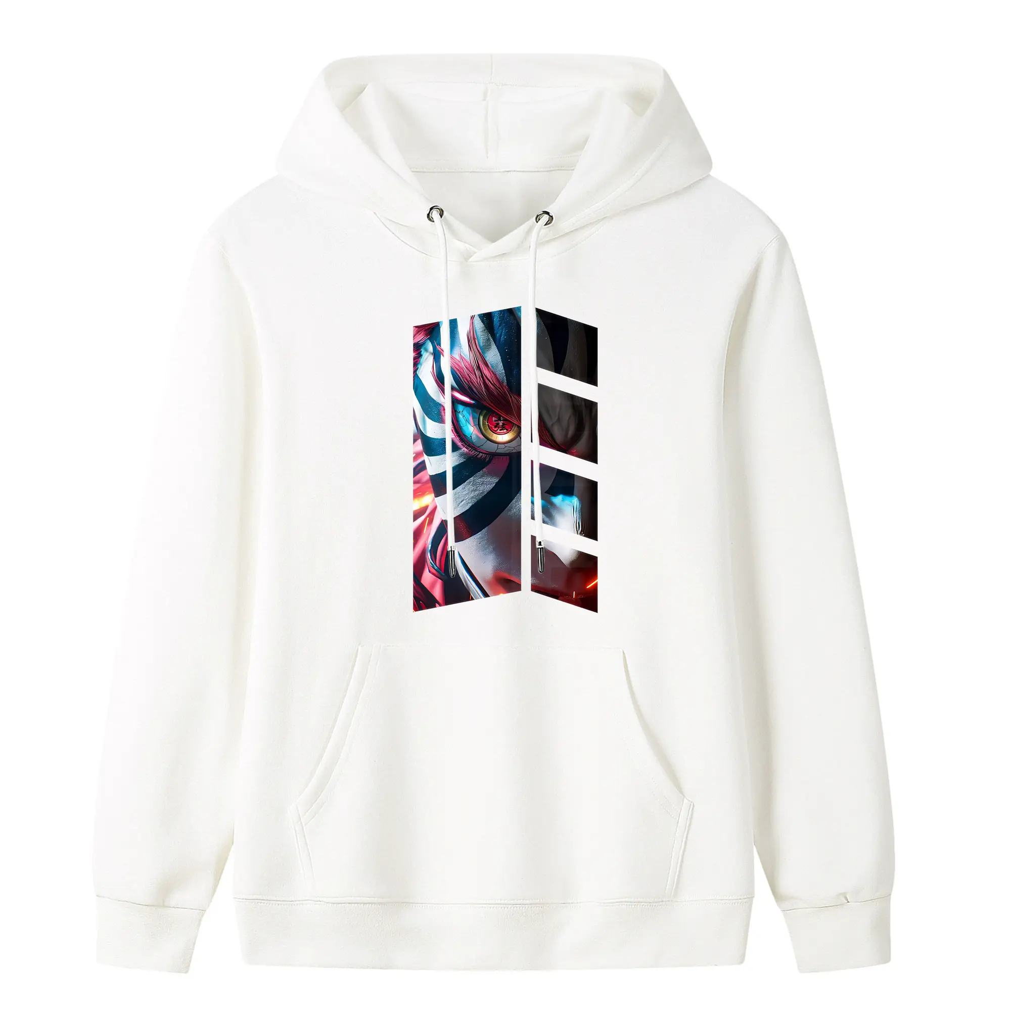 鬼滅の刃 グッズ,猗窩座 - キッズ フード付きパーカー ・ フロントプリント ・ ポリエステル100％ ・ 快適 通学 スポーツ 日常使い お散歩用