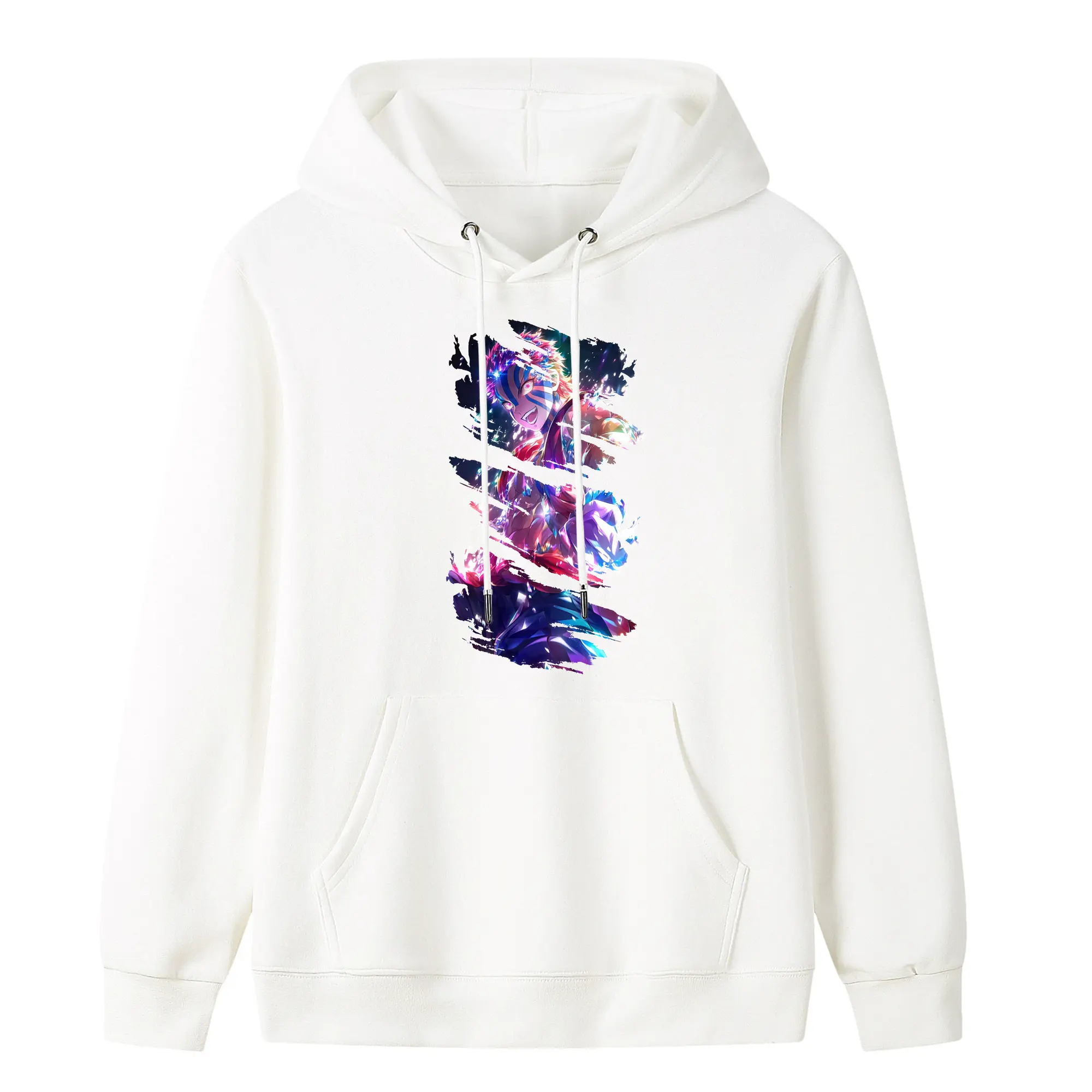 鬼滅の刃 グッズ,猗窩座 - キッズ フード付きパーカー ・ フロントプリント ・ ポリエステル100％ ・ 快適 通学 スポーツ 日常使い お散歩用