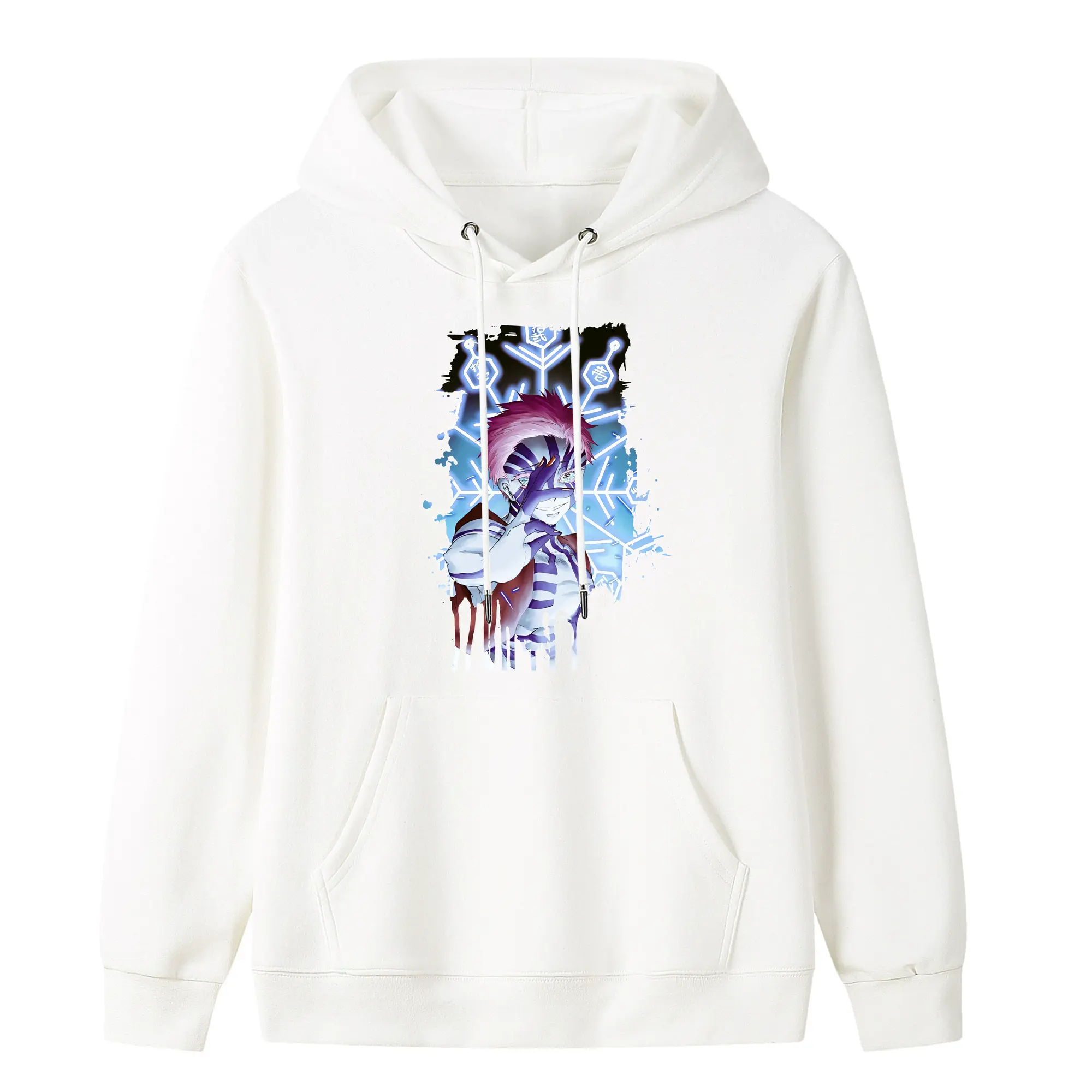 鬼滅の刃 グッズ,猗窩座 - キッズ フード付きパーカー ・ フロントプリント ・ ポリエステル100％ ・ 快適 通学 スポーツ 日常使い お散歩用