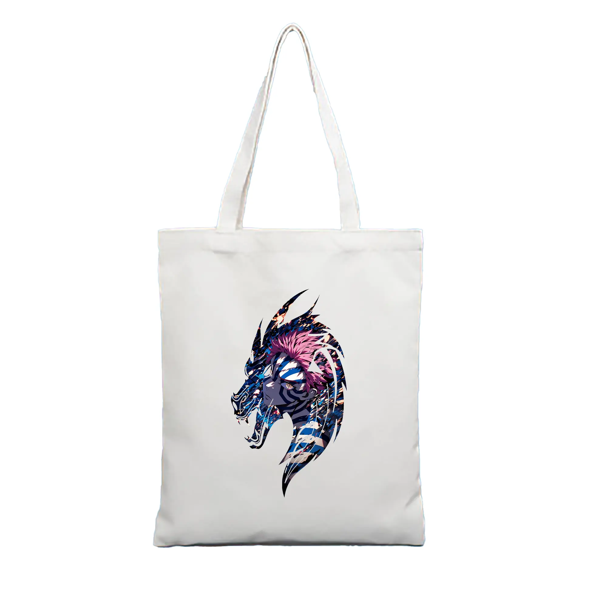 鬼滅の刃 グッズ,猗窩座 - 縦型キャンバス手提げバッグ（トートバッグ） ・ キャンバス素材 ・ ショッピング用 ・ 軽量 丈夫 お手入れ簡単