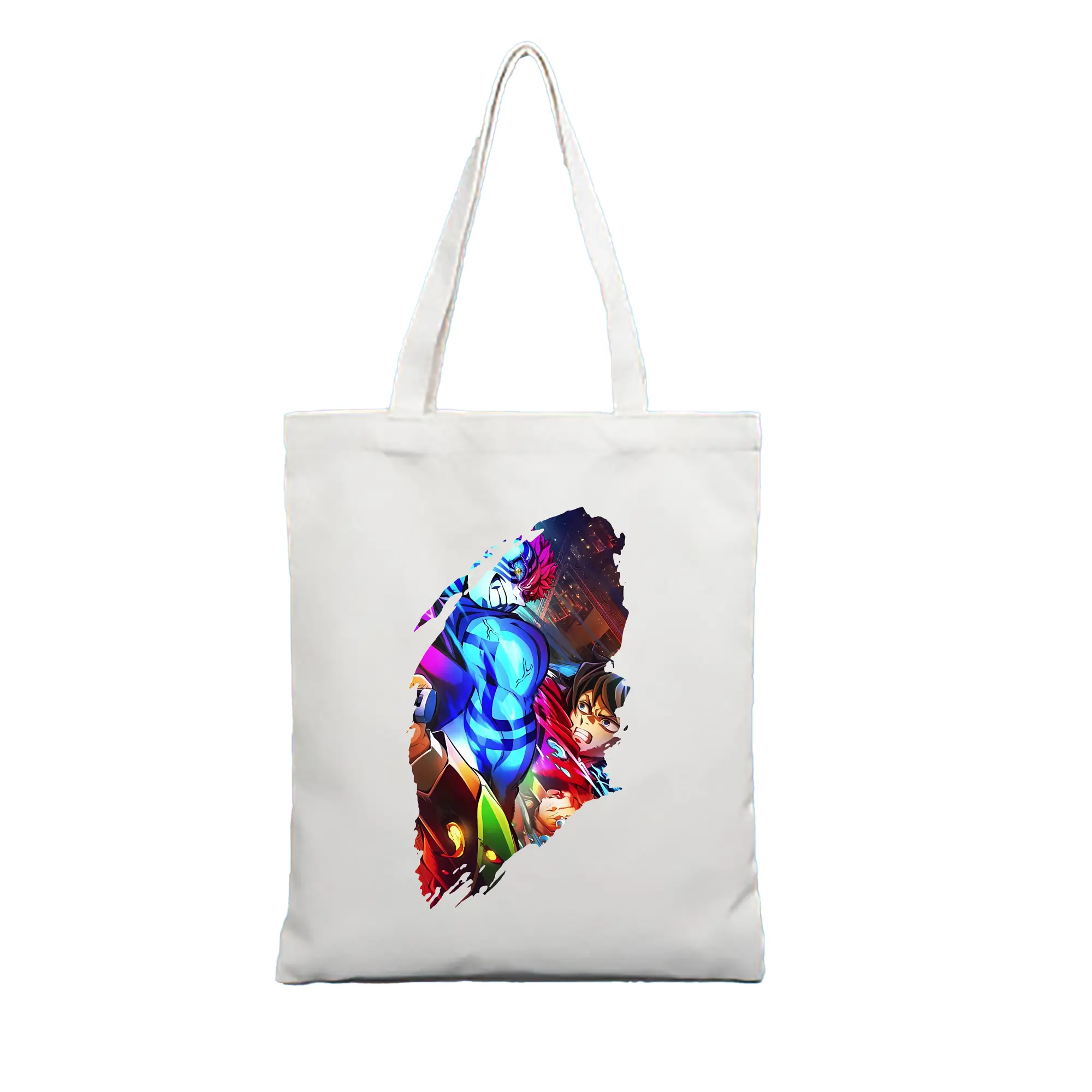 鬼滅の刃 グッズ,猗窩座 - 縦型キャンバス手提げバッグ（トートバッグ） ・ キャンバス素材 ・ ショッピング用 ・ 軽量 丈夫 お手入れ簡単