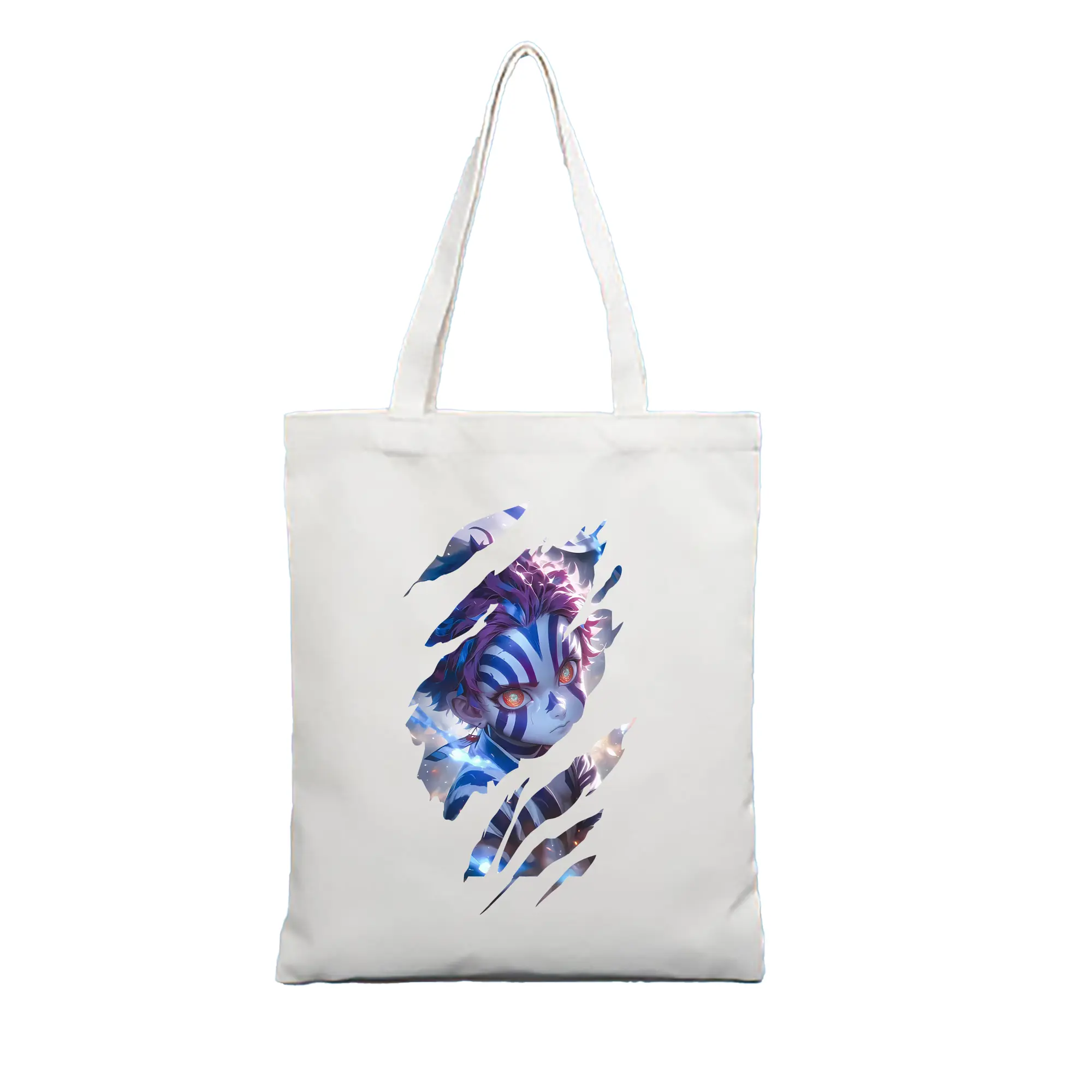 鬼滅の刃 グッズ,猗窩座 - 縦型キャンバス手提げバッグ（トートバッグ） ・ キャンバス素材 ・ ショッピング用 ・ 軽量 丈夫 お手入れ簡単