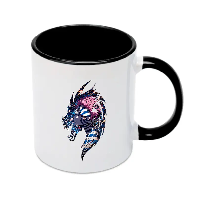 鬼滅の刃 グッズ,猗窩座 - カラフルマグカップ ・ 陶器 ・ 熱転写プリント ・ 鮮やかデザイン ・ 耐久性 高品質 ・ コーヒー お茶 ギフト用